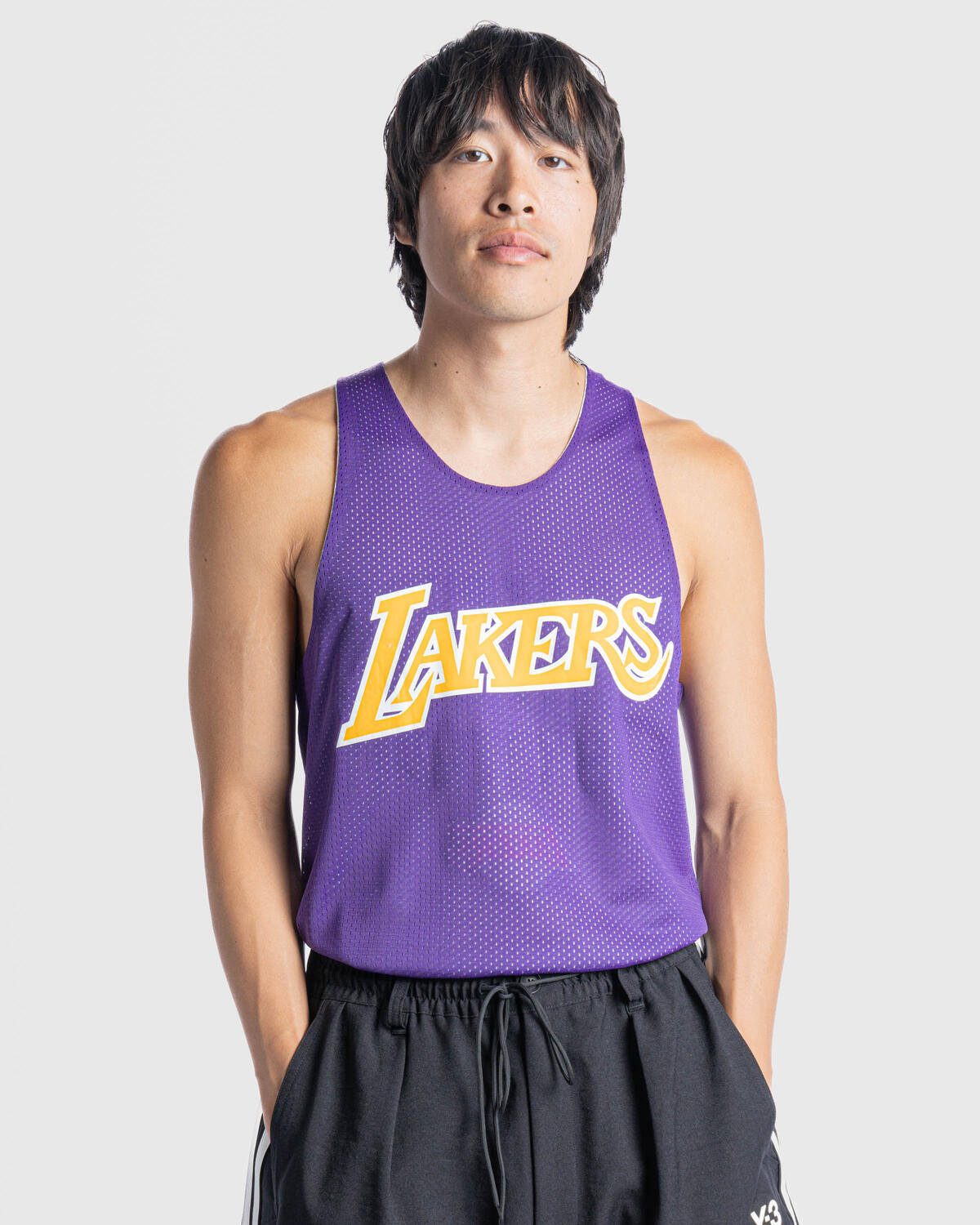Mitchell & Ness NBA Reversible MESH Practice TANK VNTG LOGO 'LA Lakers' - Image 4