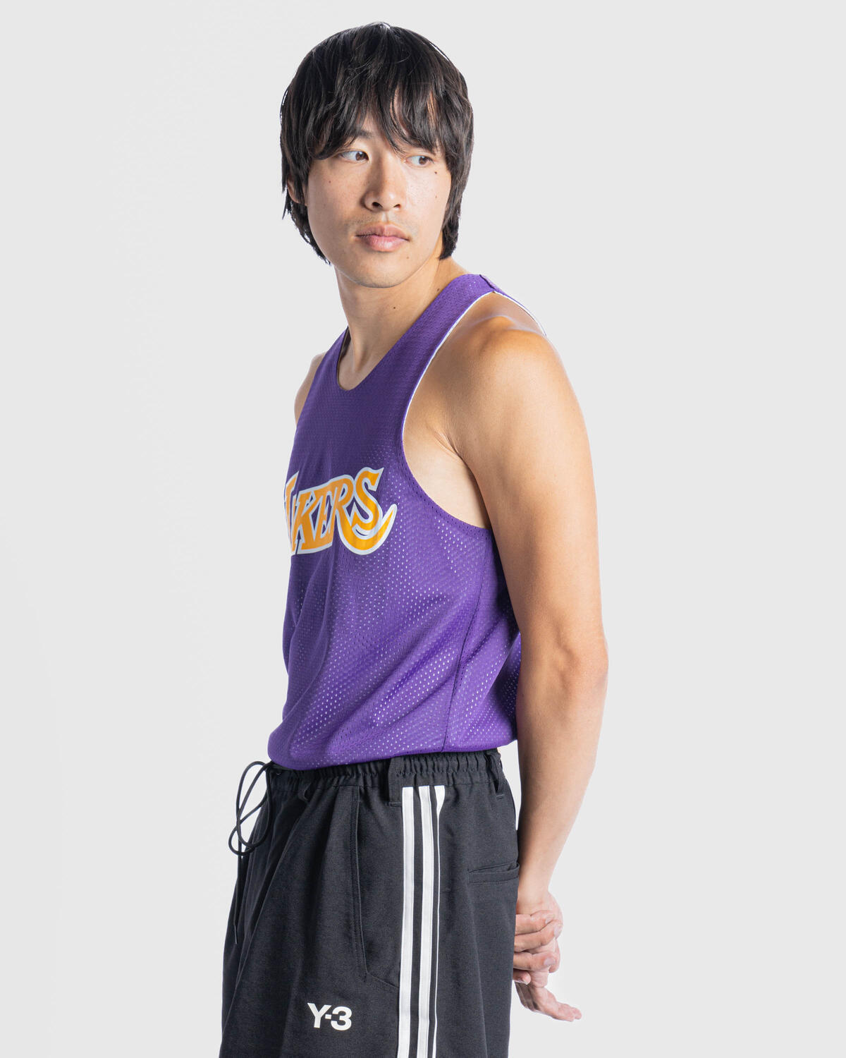 Mitchell & Ness NBA Reversible MESH Practice TANK VNTG LOGO 'LA Lakers' - Image 5