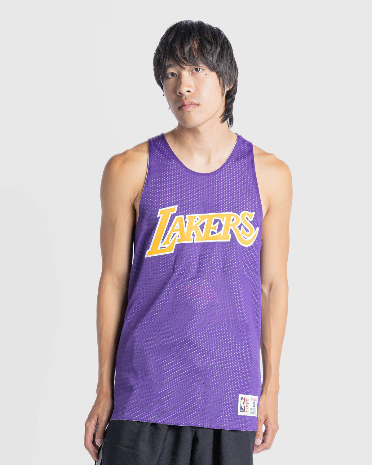 Mitchell & Ness NBA Reversible MESH Practice TANK VNTG LOGO 'LA Lakers' - Image 6