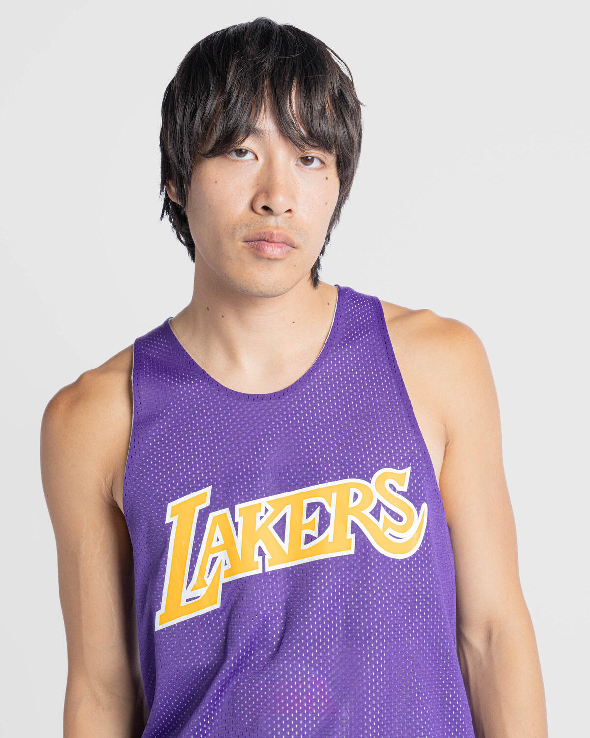 Mitchell & Ness NBA Reversible MESH Practice TANK VNTG LOGO 'LA Lakers' - Image 7