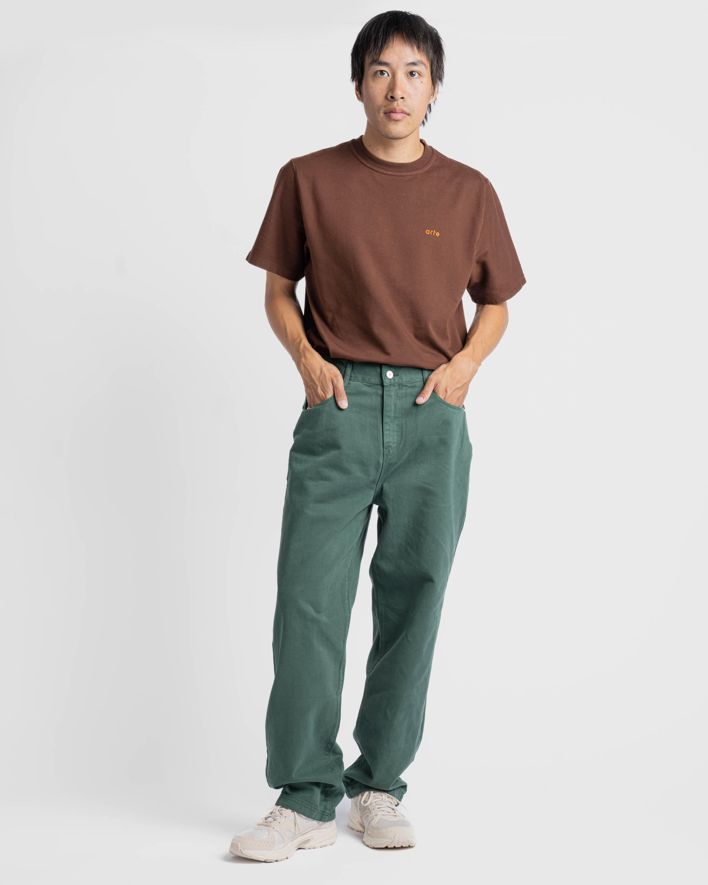 Arte Antwerp Arte round pocket embroidery Jeans | AW24-147P-GRN 