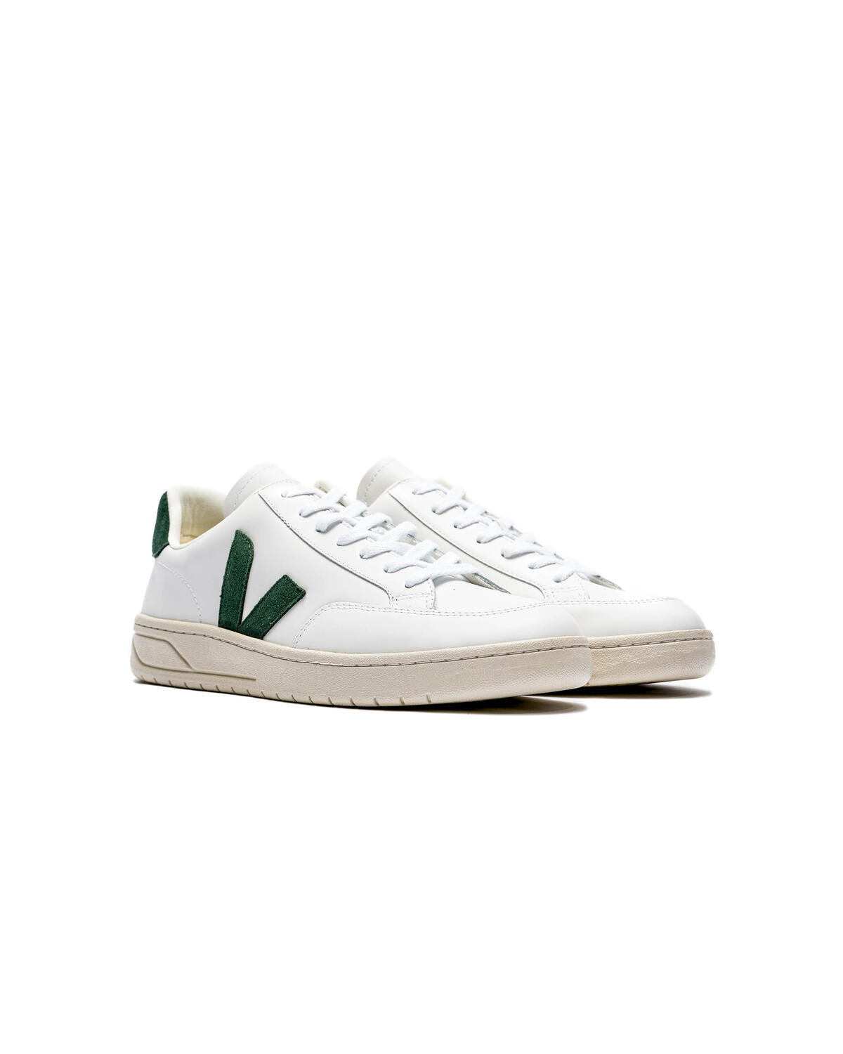 VEJA V-12 Leather White / Cyprus - Image 3