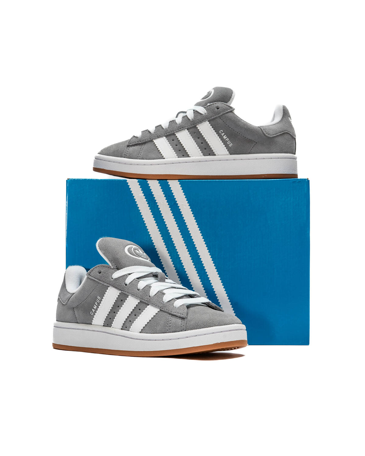 Adidas Campus Grey Three/Cloud White (GS) - Image 6