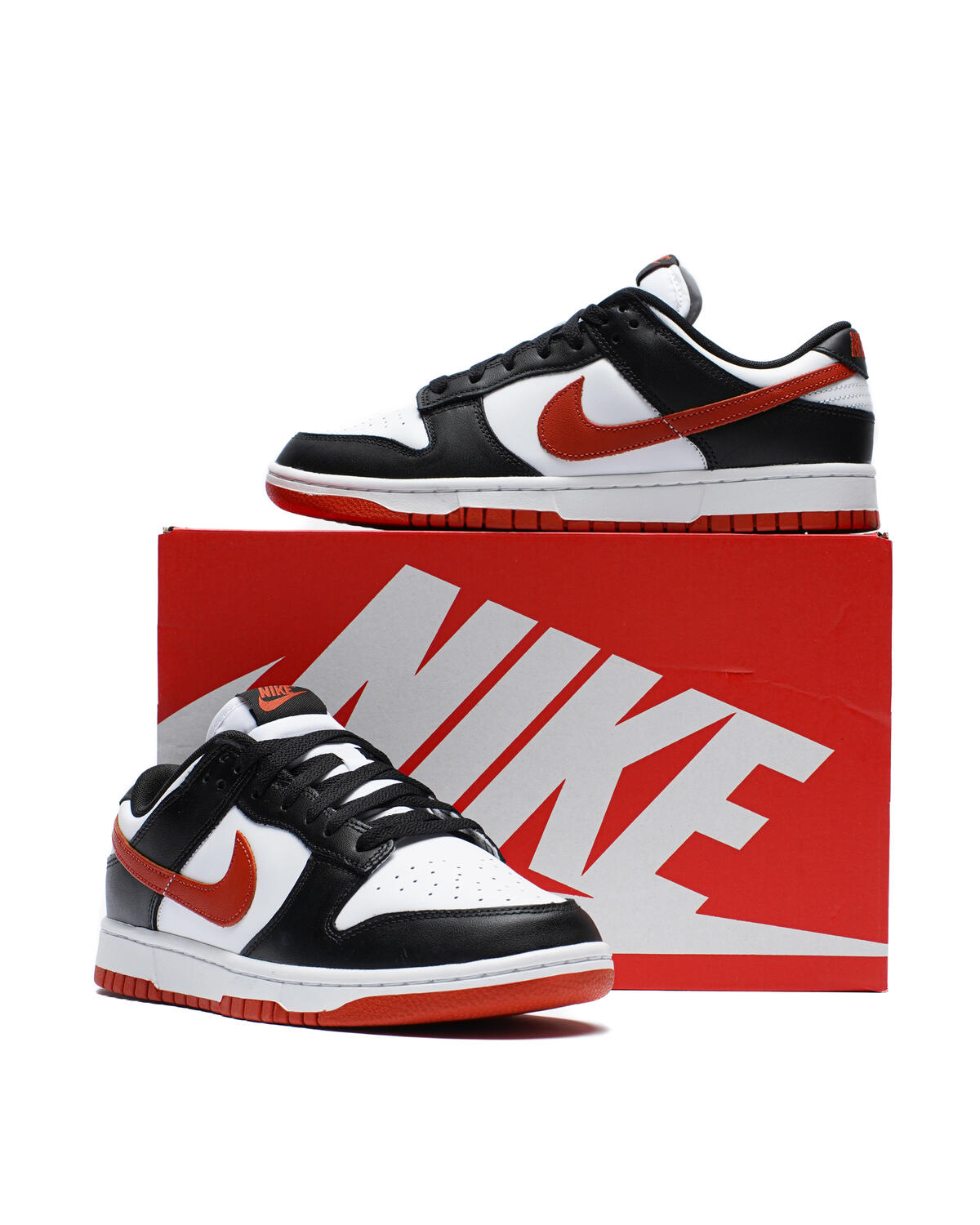 Nike Dunk Low Retro White / Dragon Red / Black - Image 26