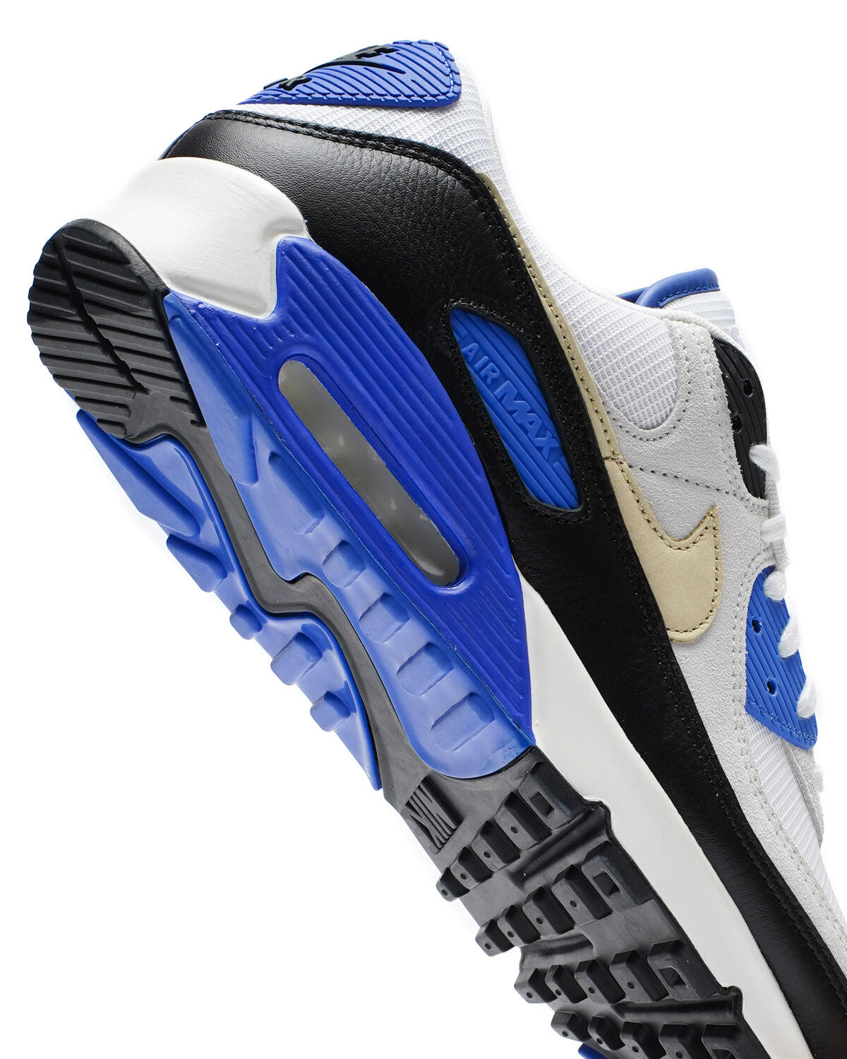 Nike Air Max 90 White / Khaki - Racer Blue - Black - Image 12