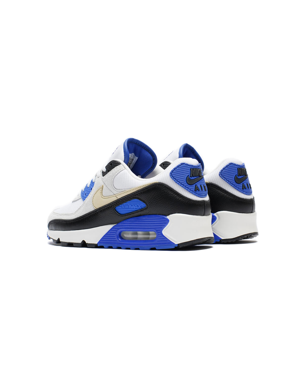 Nike Air Max 90 White / Khaki - Racer Blue - Black - Image 9