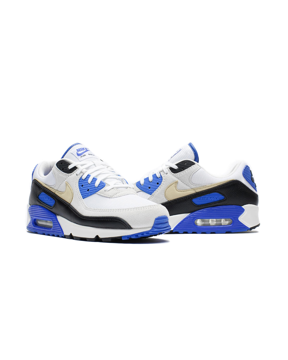 Nike Air Max 90 White / Khaki - Racer Blue - Black - Image 10