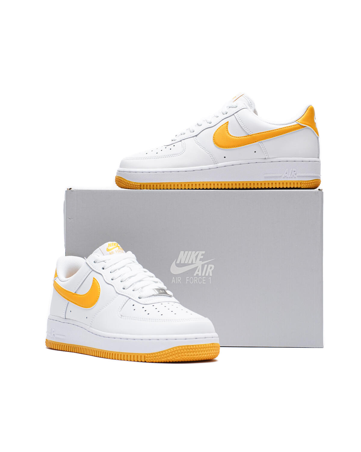 Nike Air Force 1 White / University Gold - Image 6