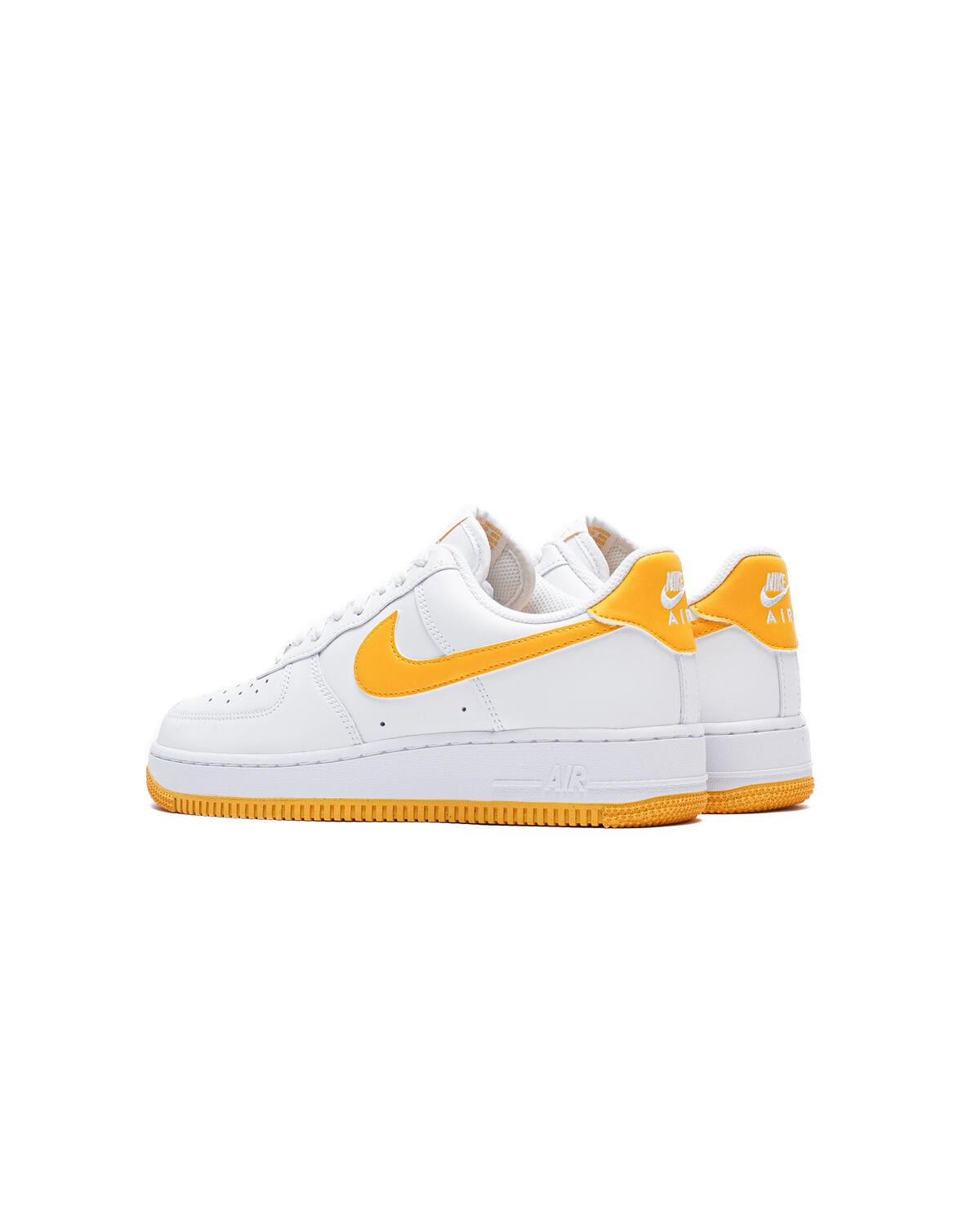 white air force 1 yellow swoosh