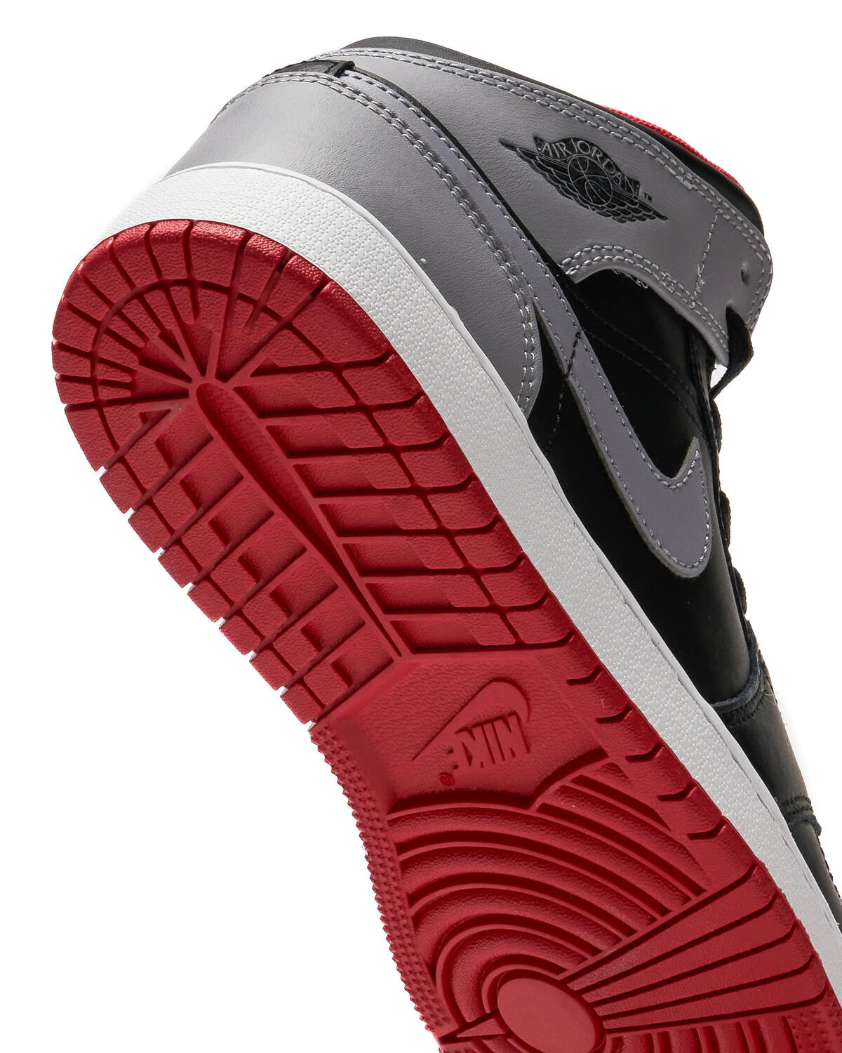 Jordan GS Air Jordan 1 Mid - Black / Cement Grey / Fire Red / White - Image 17