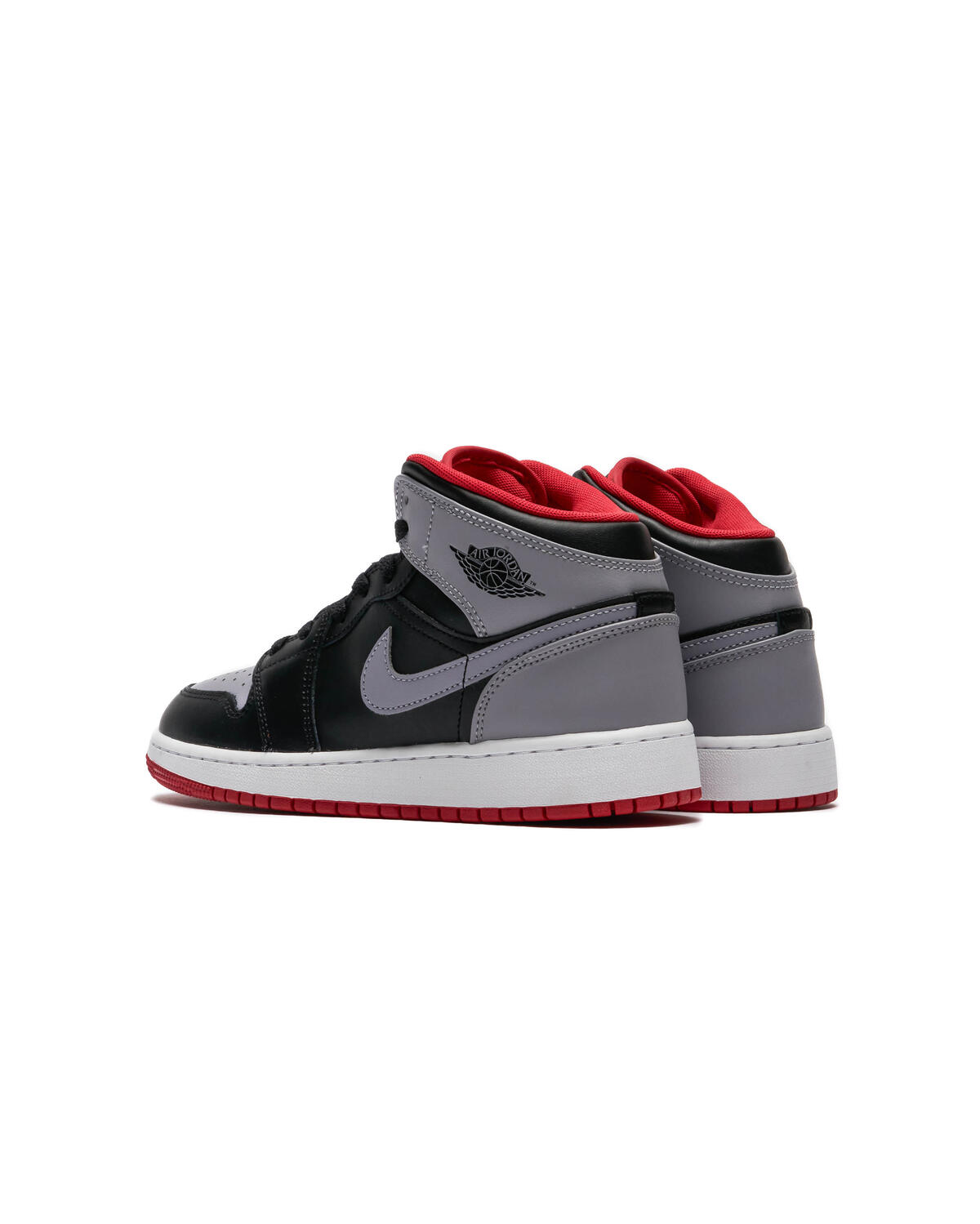 Jordan GS Air Jordan 1 Mid - Black / Cement Grey / Fire Red / White - Image 14