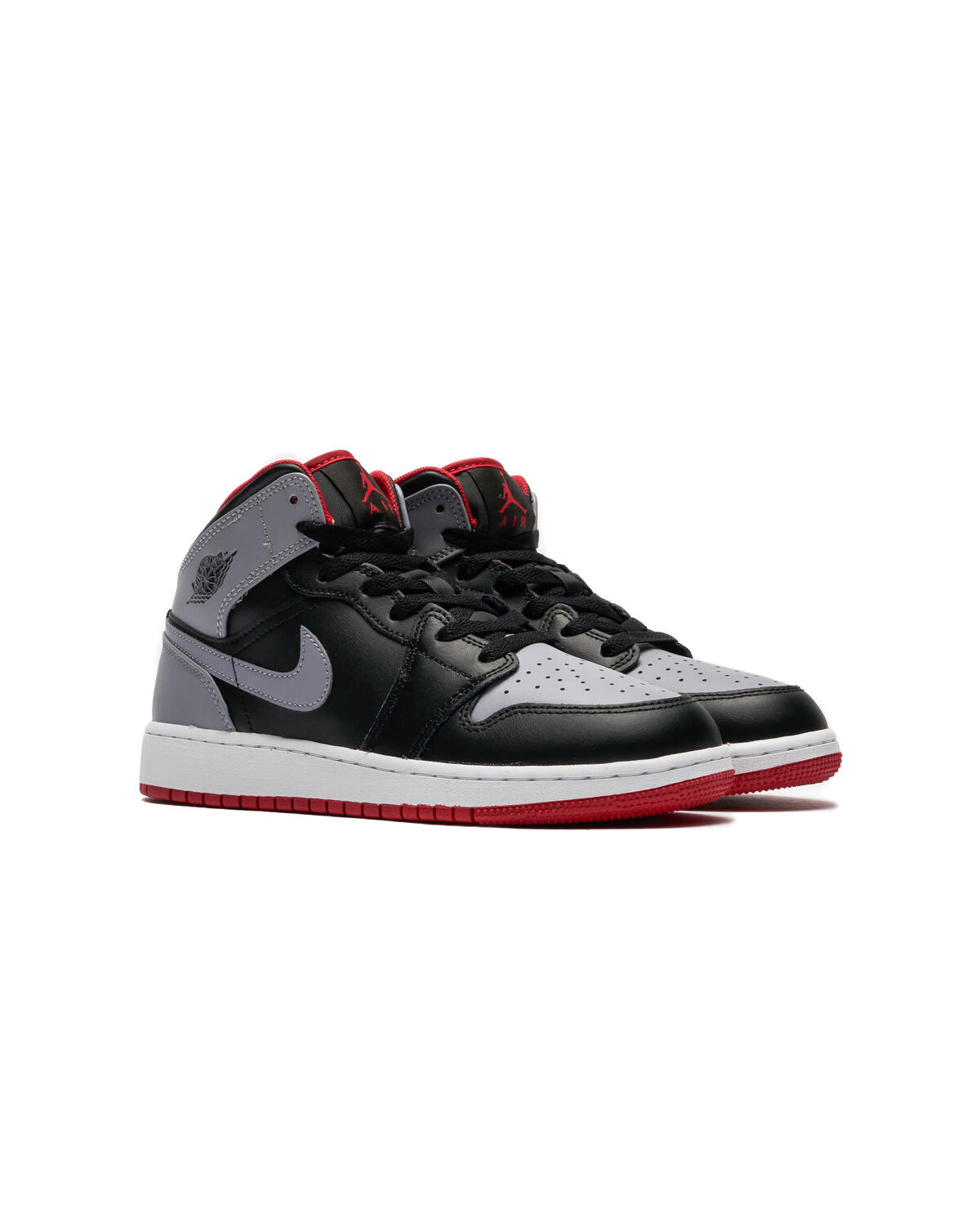 Jordan GS Air Jordan 1 Mid - Black / Cement Grey / Fire Red / White - Image 13