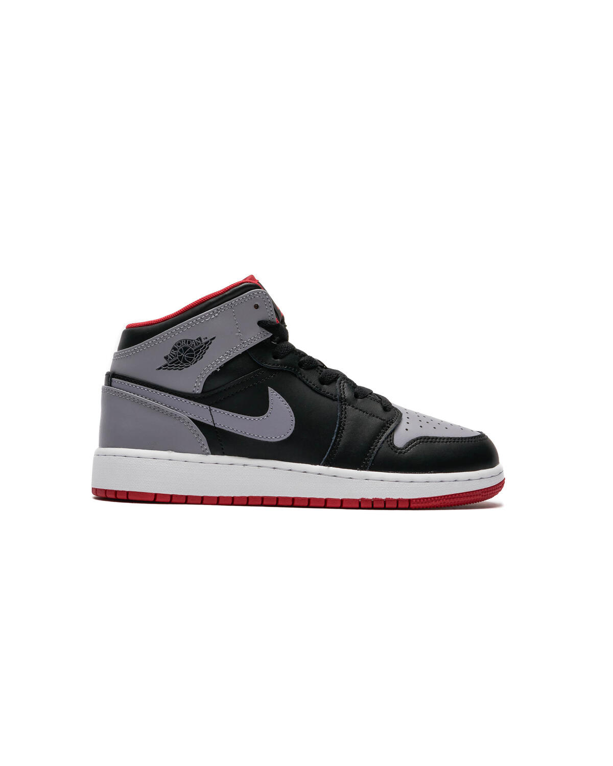 Jordan GS Air Jordan 1 Mid - Black / Cement Grey / Fire Red / White - Image 12