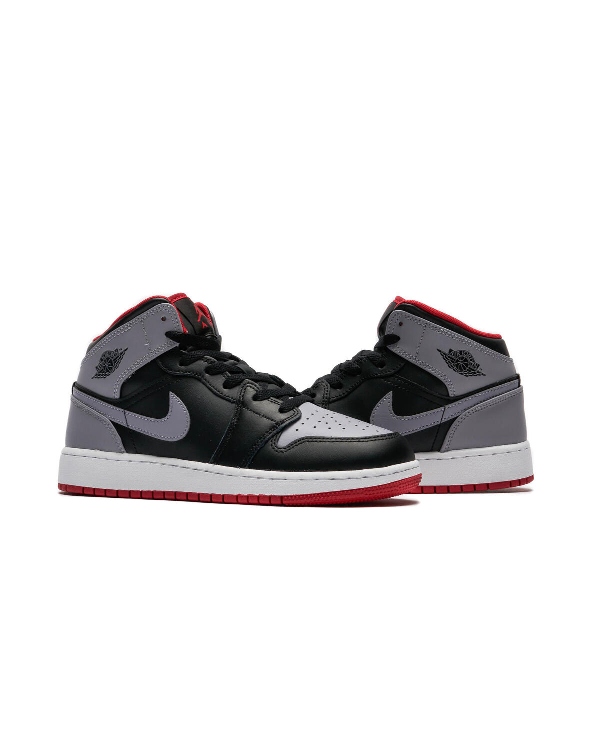 Jordan GS Air Jordan 1 Mid - Black / Cement Grey / Fire Red / White - Image 15