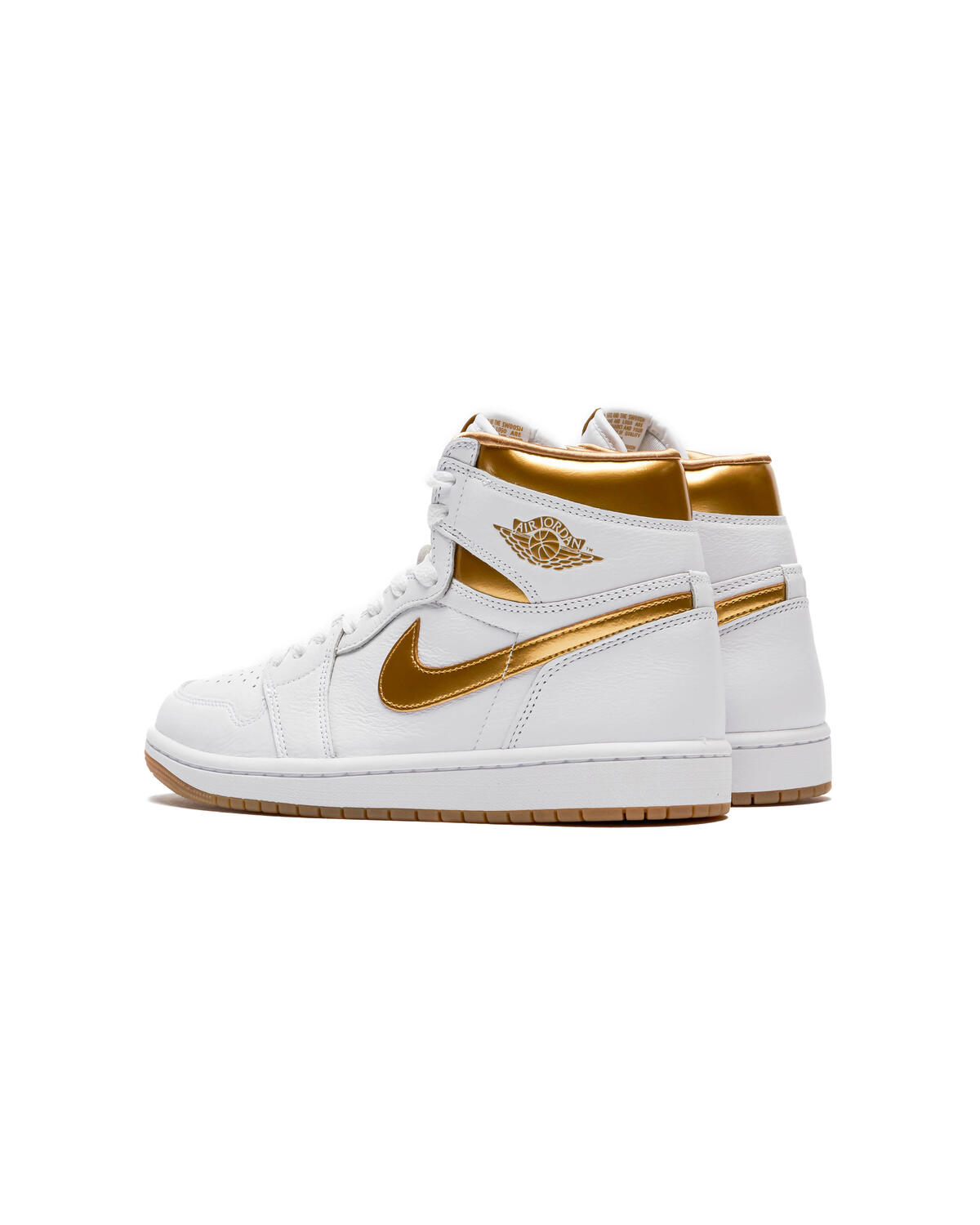 Jordan WMNS Air Jordan 1 High OG - White / Metallic Gold / Gum Light Brown - Image 16