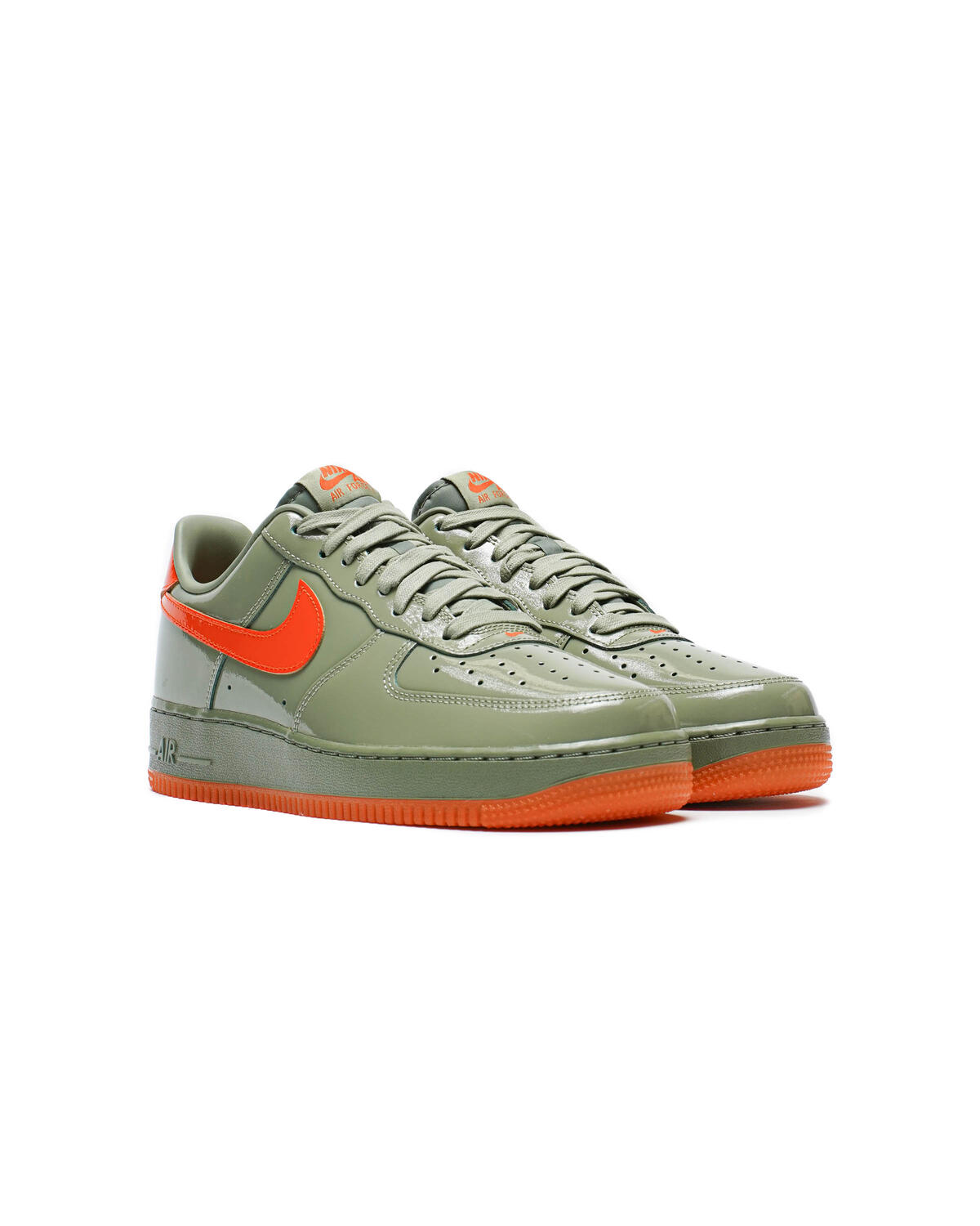 Nike Air Force 1 '07 Premium Oil Green/Safety Orange - Image 17