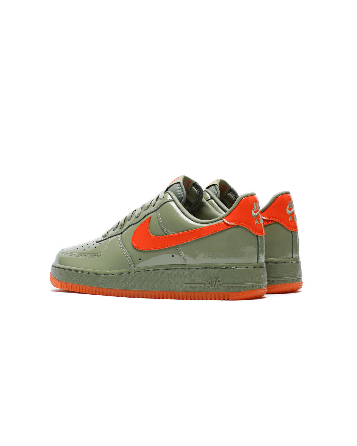 Nike Air Force 1 '07 Premium Oil Green/Safety Orange - Image 18
