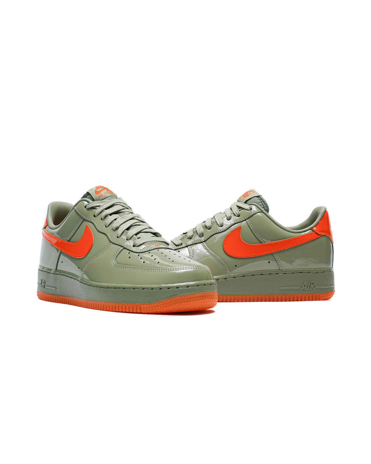 Nike Air Force 1 '07 Premium Oil Green/Safety Orange - Image 19