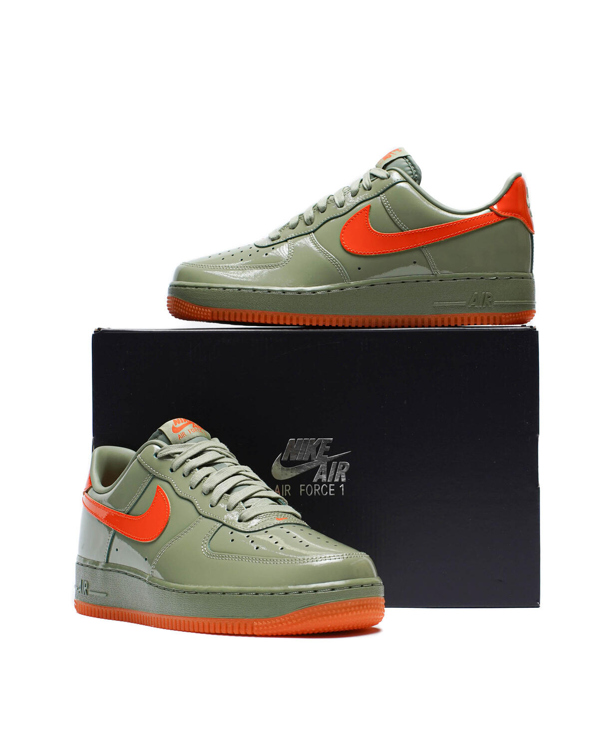 Nike Air Force 1 '07 Premium Oil Green/Safety Orange - Image 20