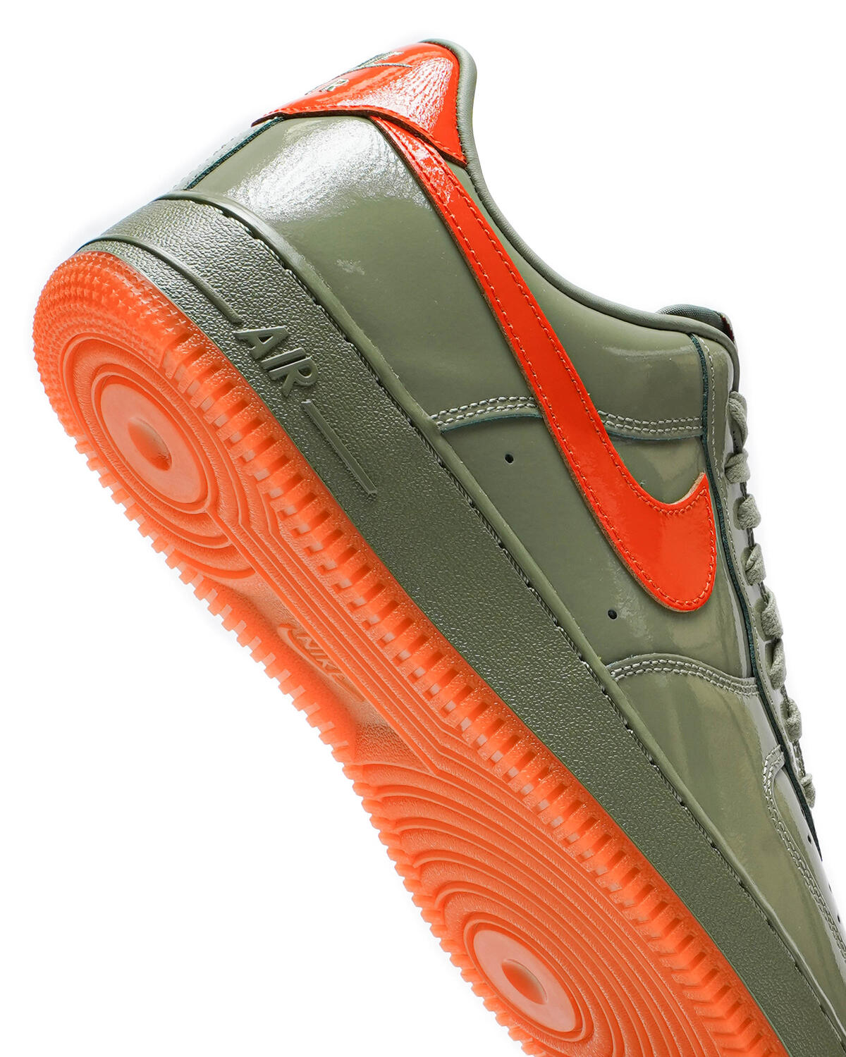 Nike Air Force 1 '07 Premium Oil Green/Safety Orange - Image 21