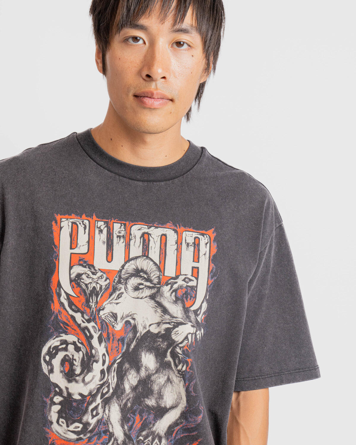 PUMA Aries Chimera Acid Wash Tee 'PUMA Black' - Image 12