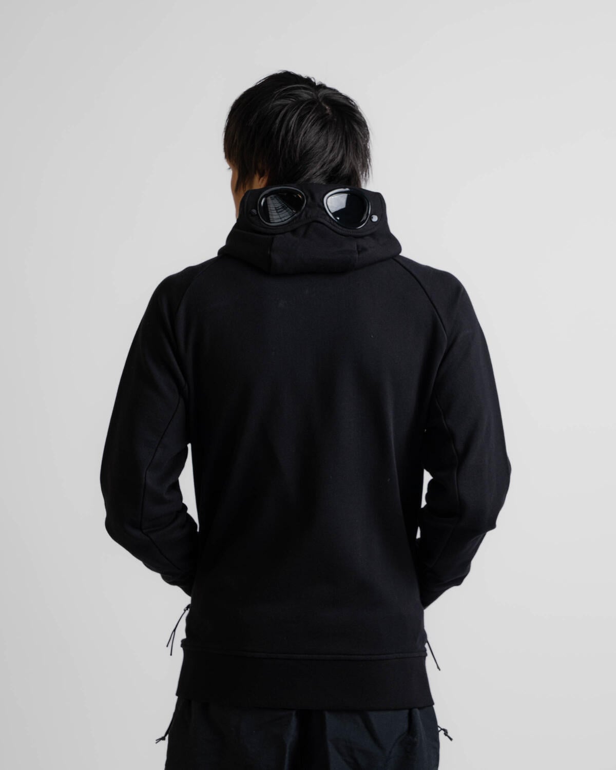 C.P. Company DIAGONAL RAISED FLEECE GOGGLE ZIPPED HOODIE 