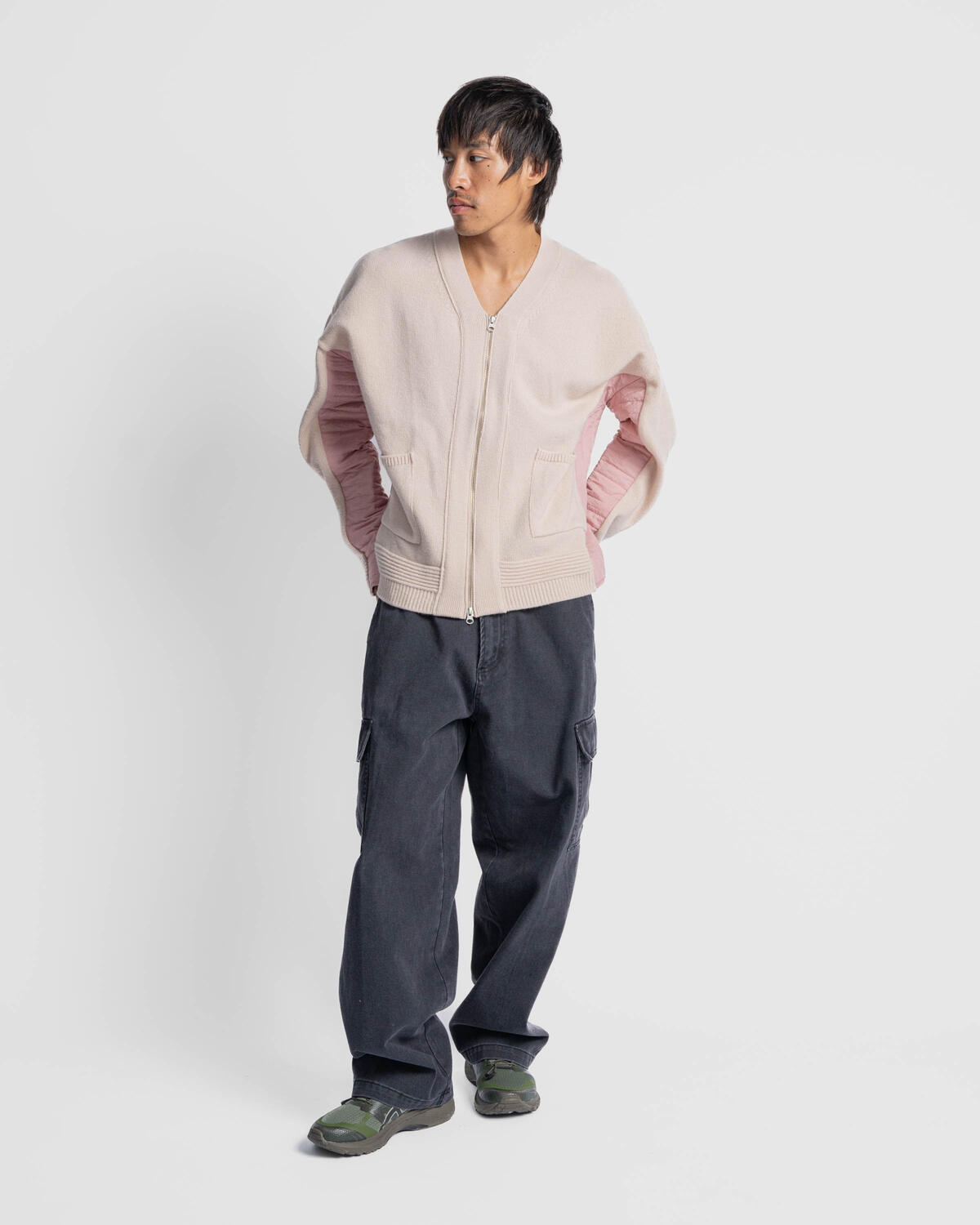 HGBB Studio Salmon Knit Zip-Up - Image 3