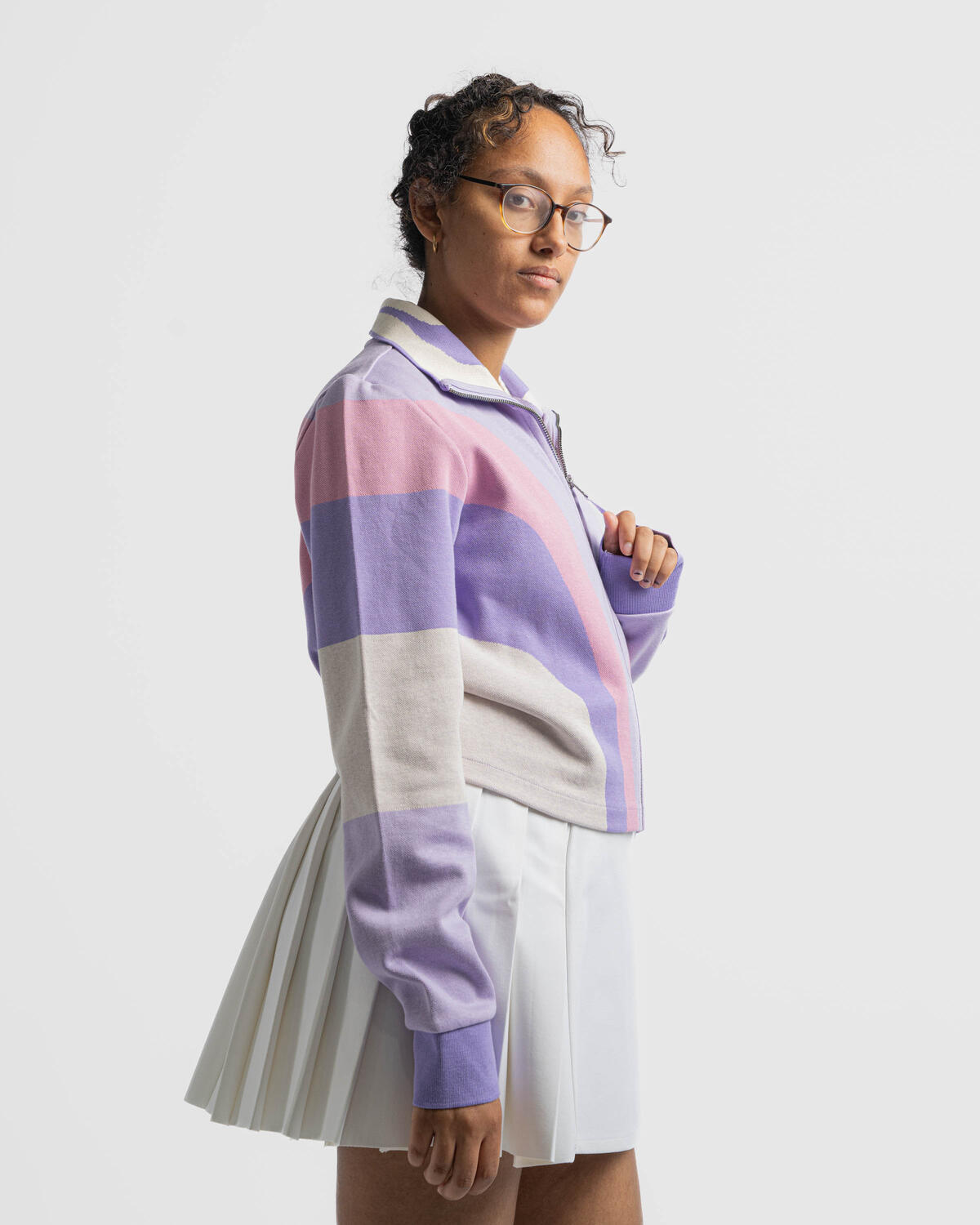 Puma x KidSuper Zip Up Womens Jacket - Purple/Pink - Image 5