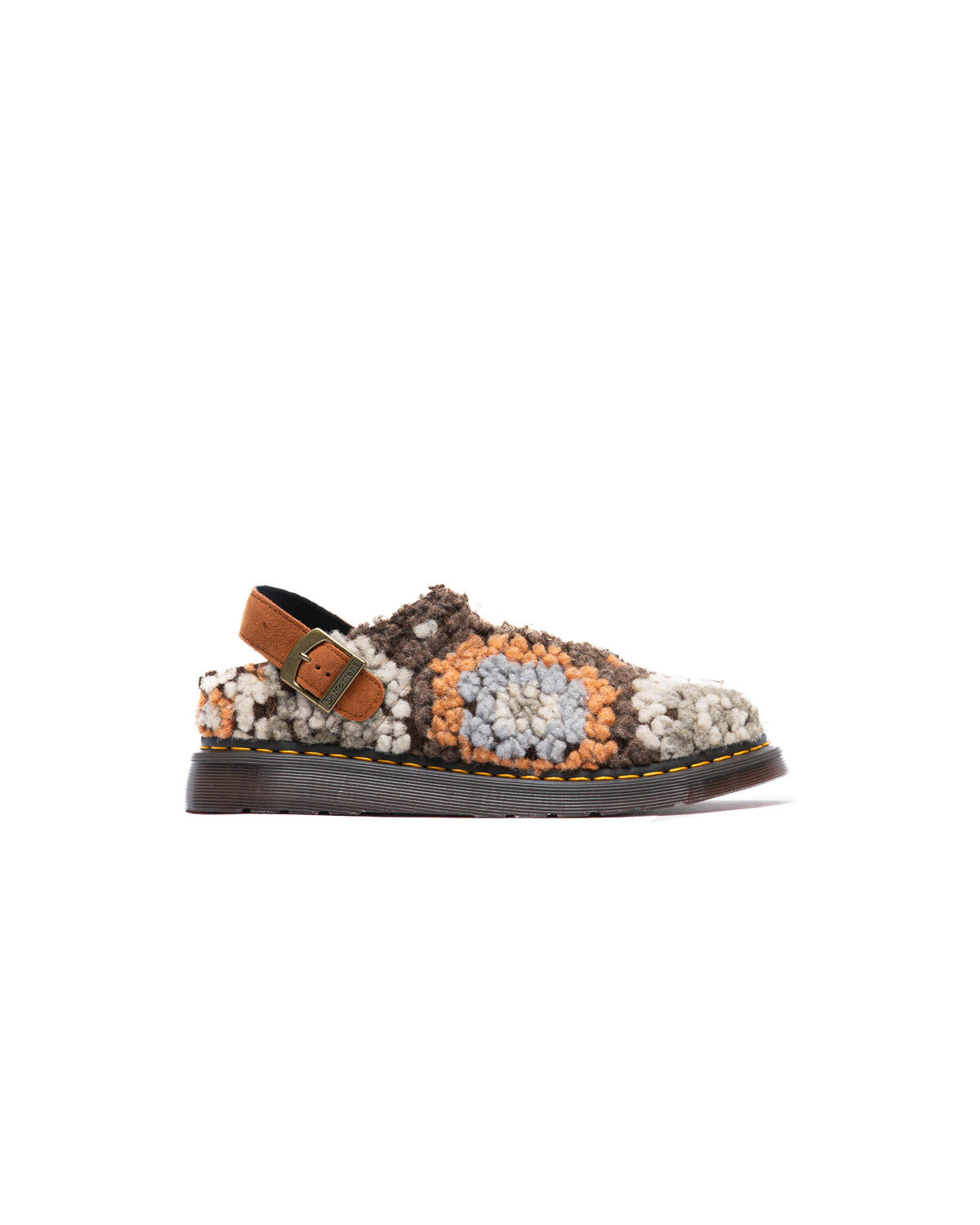 Dr. Martens Isham Crochet Wool Suede Mules in Tan - Image 2