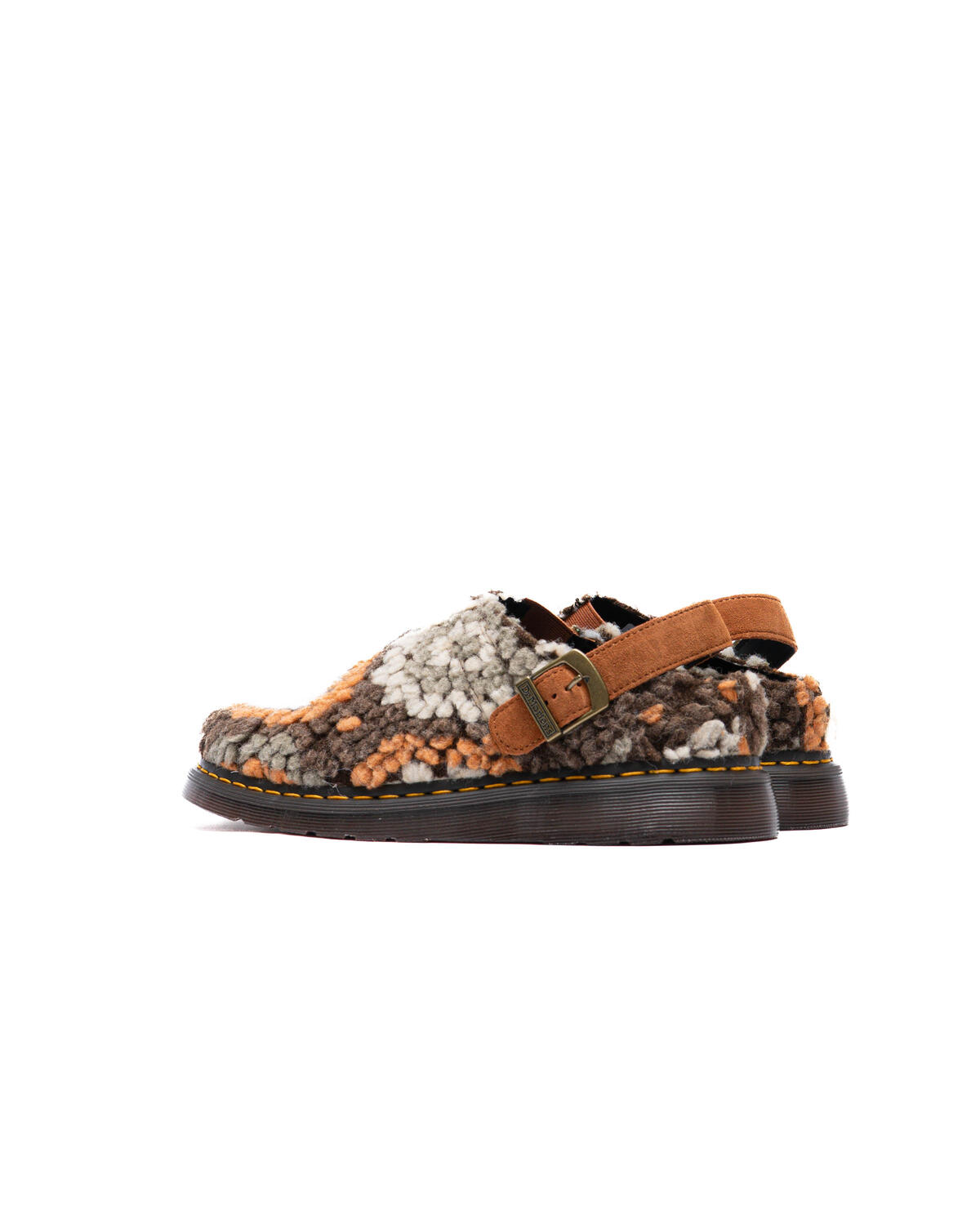 Dr. Martens Isham Crochet Wool Suede Mules in Tan - Image 4