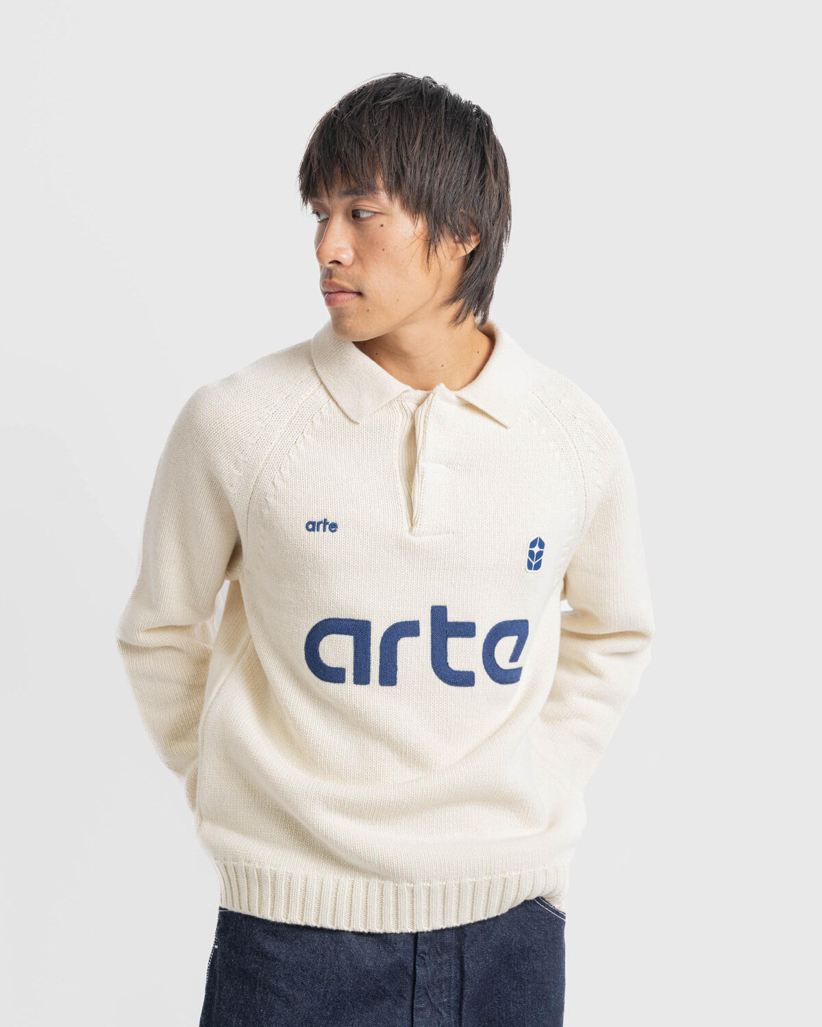 Arte Antwerp Polo Futebol Knit | AW24-154K-CRM | AFEW STORE