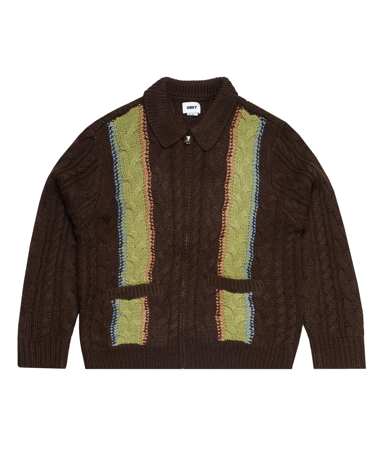 Obey Ezra zip up cardigan - Image 2