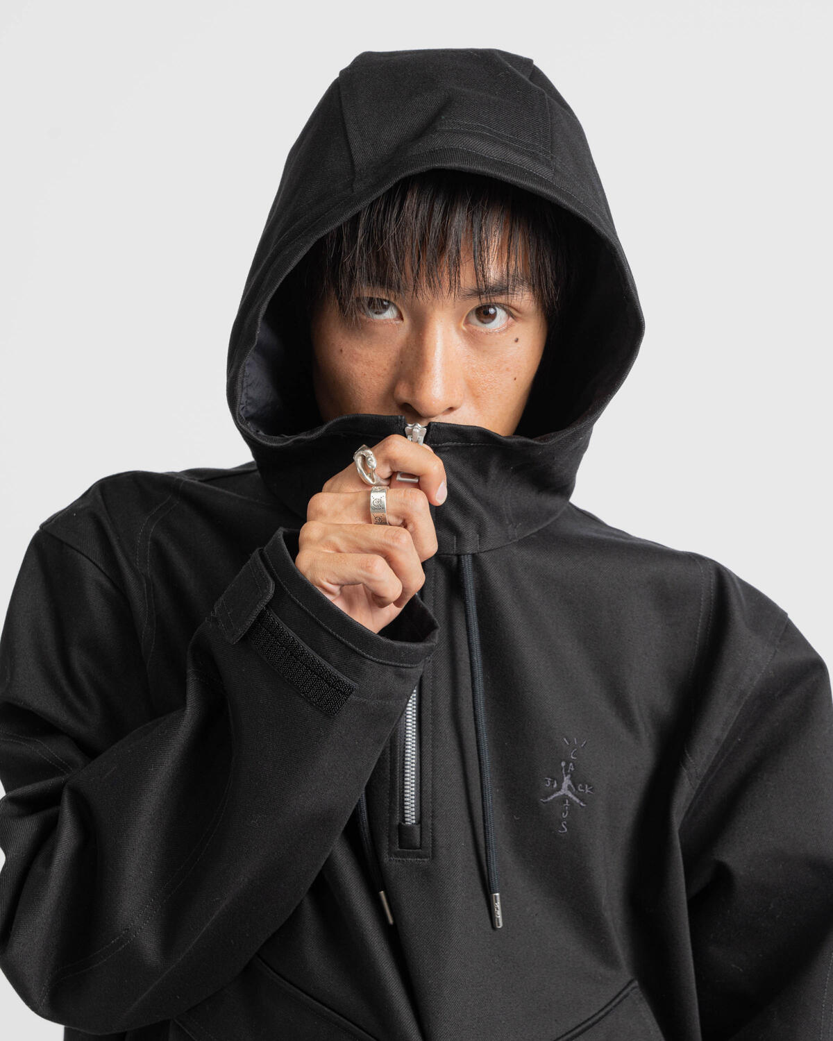 Jordan Travis Scott Half-Zip Jacket Black - Image 12