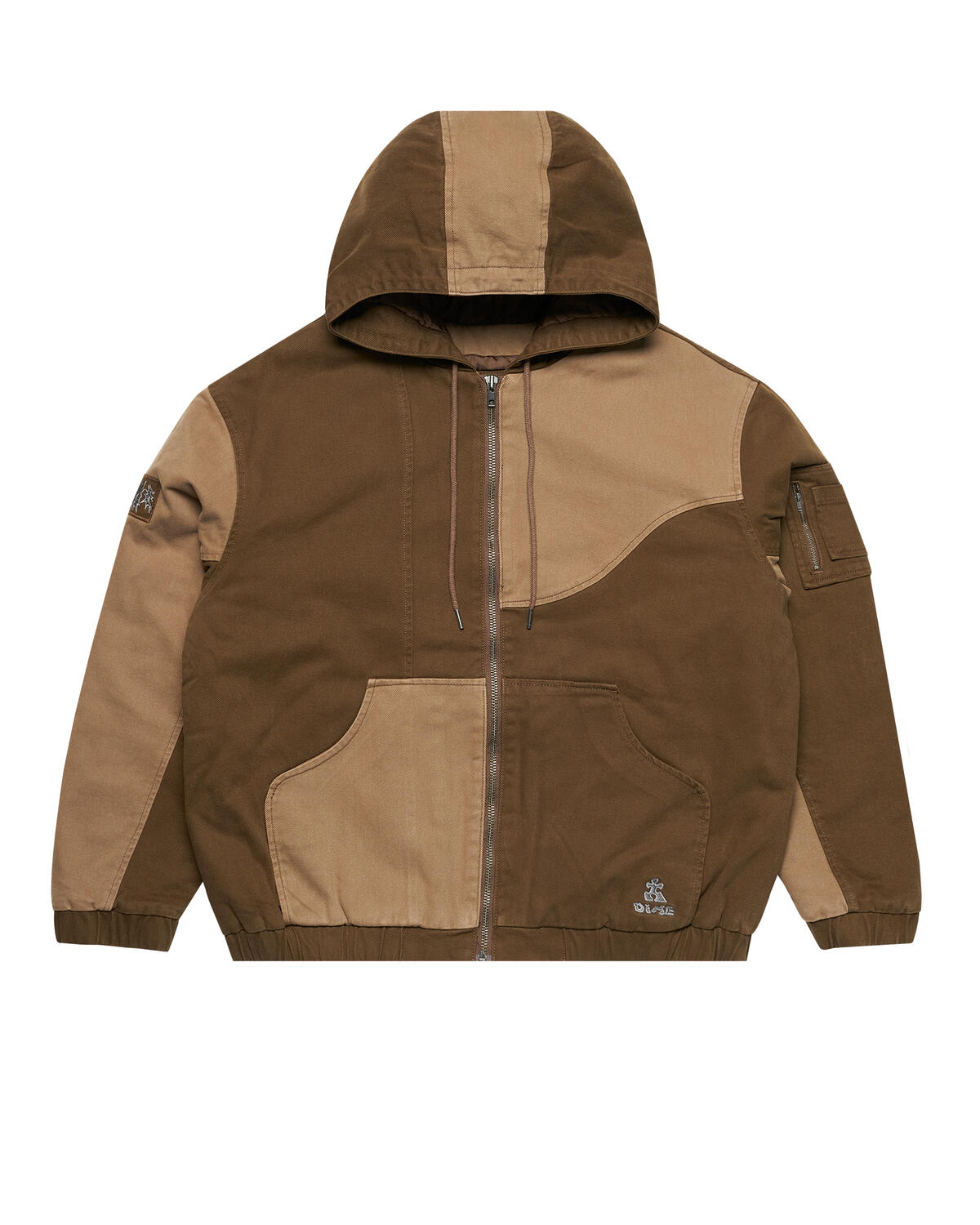 Dime Panel Denim Hooded Bomber - Image 2