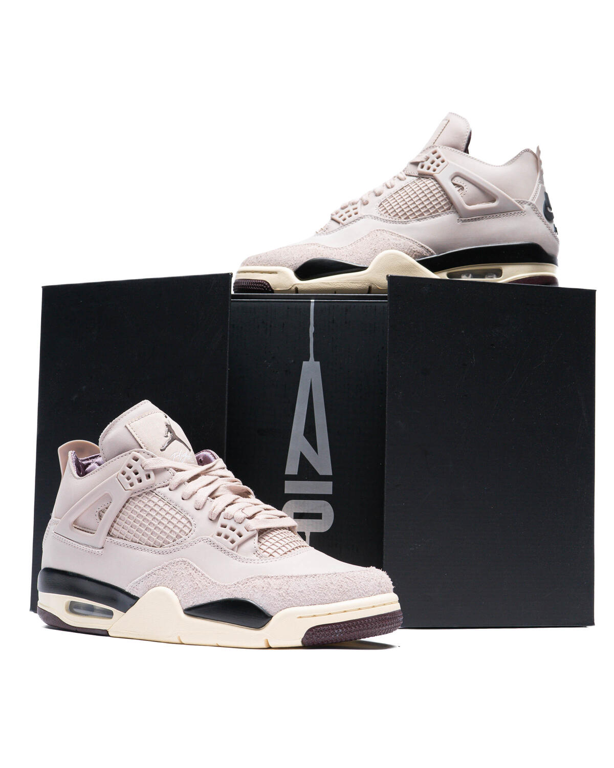 Women's A Ma Maniére Air Jordan 4 Sneakers Fossil Stone / Metallic Pewter - Image 26