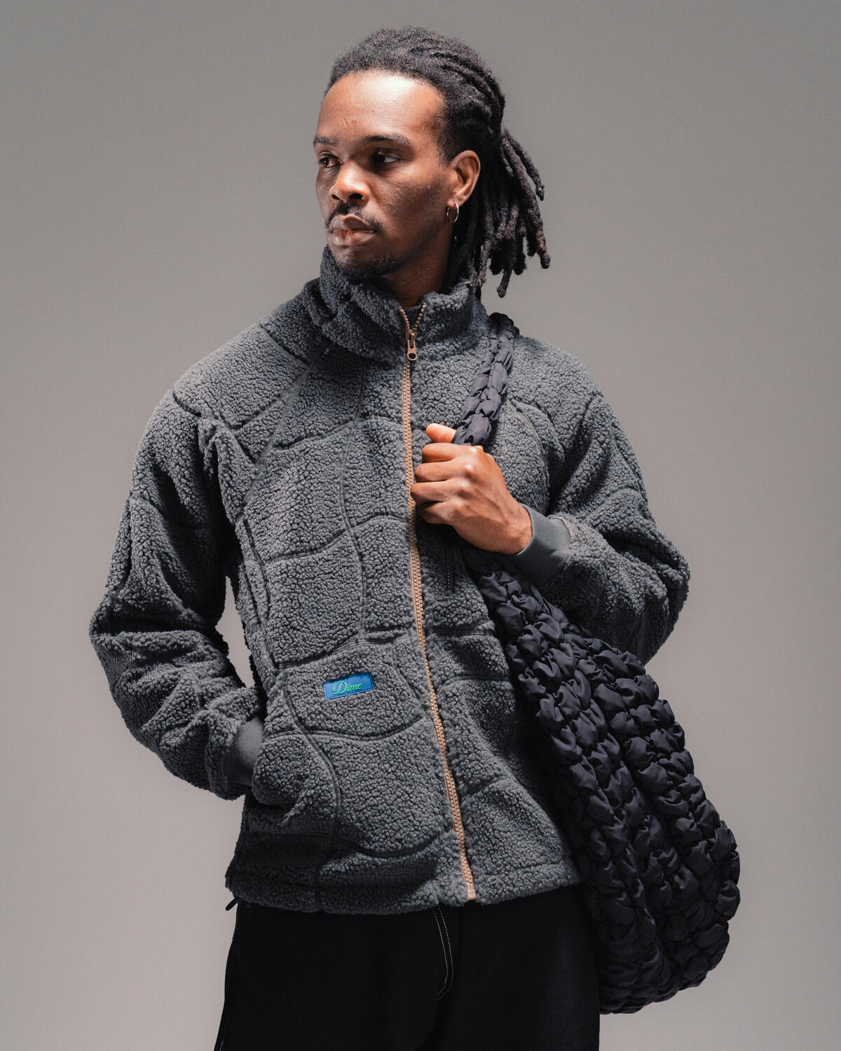Dime Coverstitch Sherpa Fleece | DIMEFA245CHA | AFEW STORE