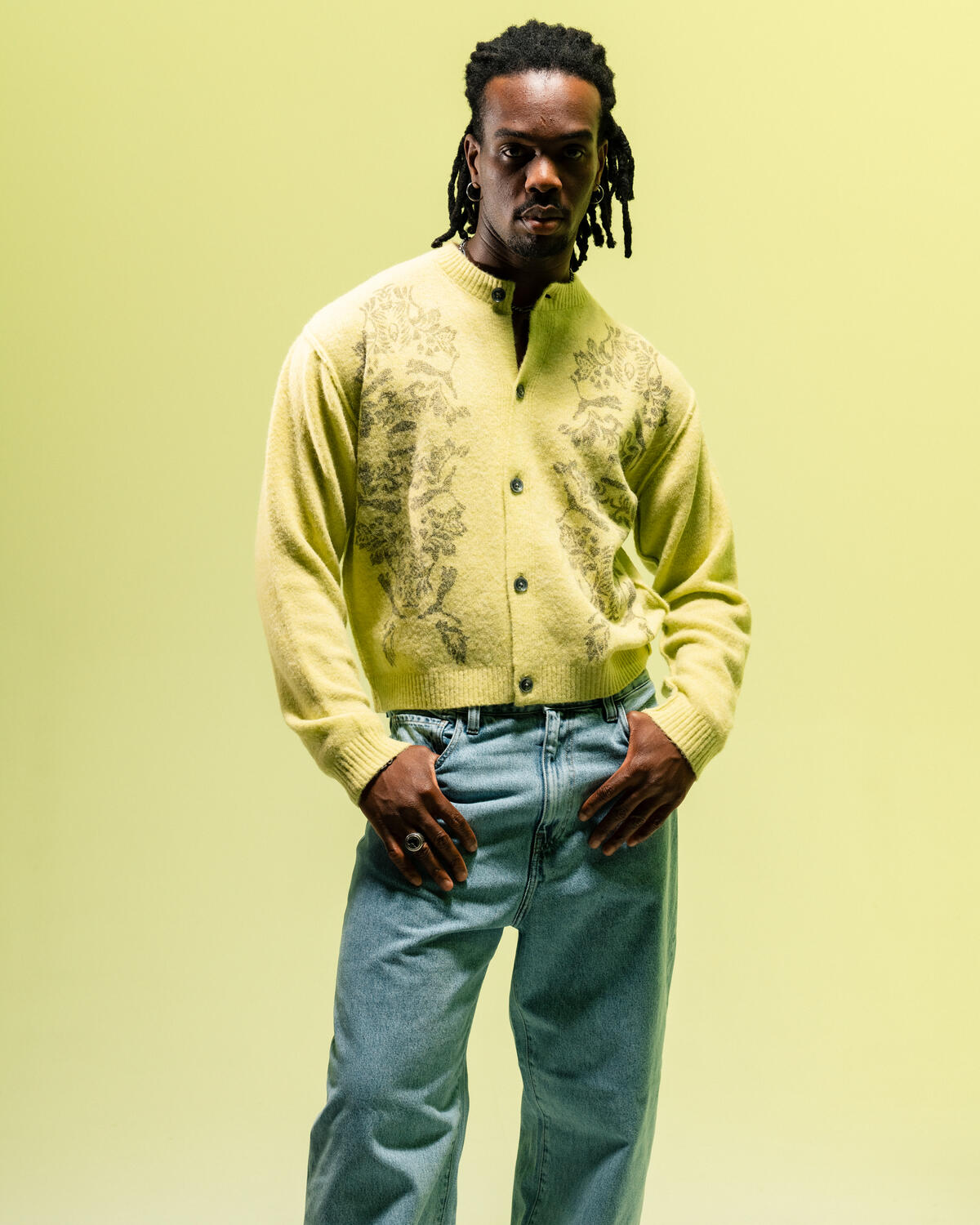 PUMA Aries Print Cardigan 'Lime Sheen' - Image 9