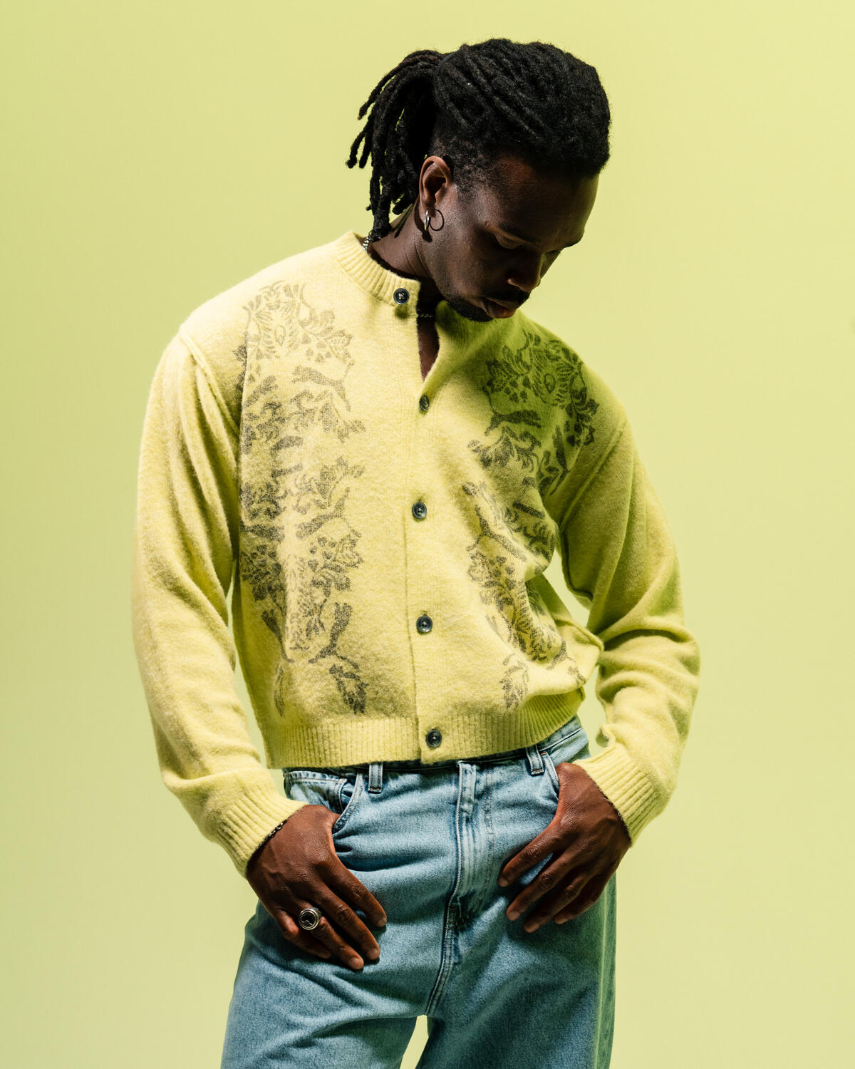 PUMA Aries Print Cardigan 'Lime Sheen' - Image 10