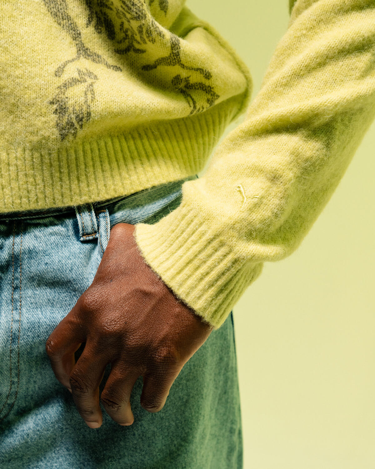 PUMA Aries Print Cardigan 'Lime Sheen' - Image 11