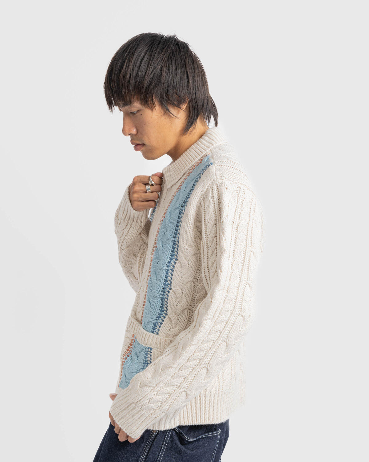 Obey Ezra zip up cardigan - Image 5