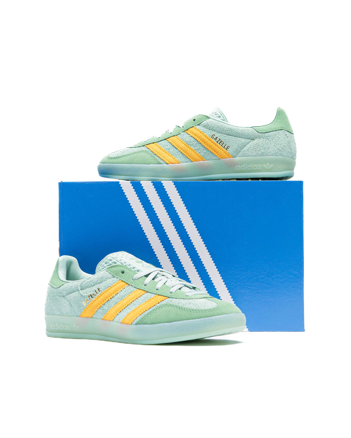 Adidas Gazelle Indoor 'Hazy Green / Preloved Green - Crew Yellow' (Women's) - Image 17