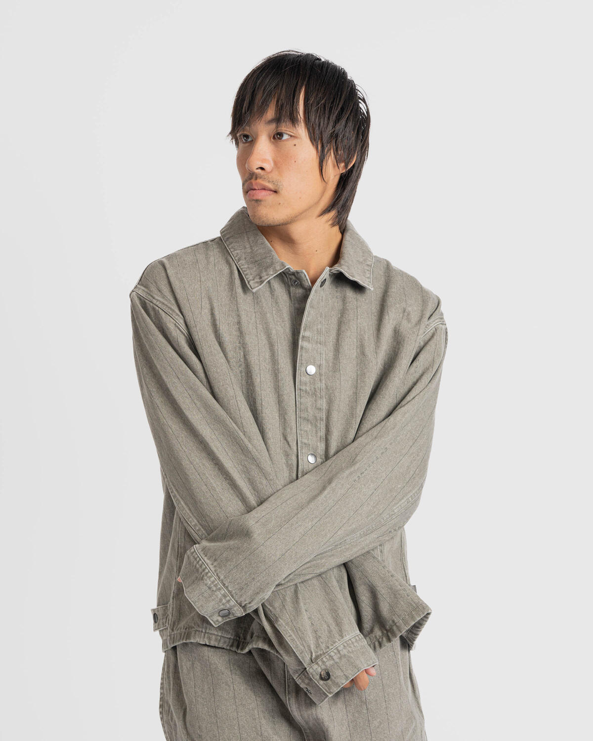 Jordan Brand A Ma Maniére Denim Jacket Grey - Image 4