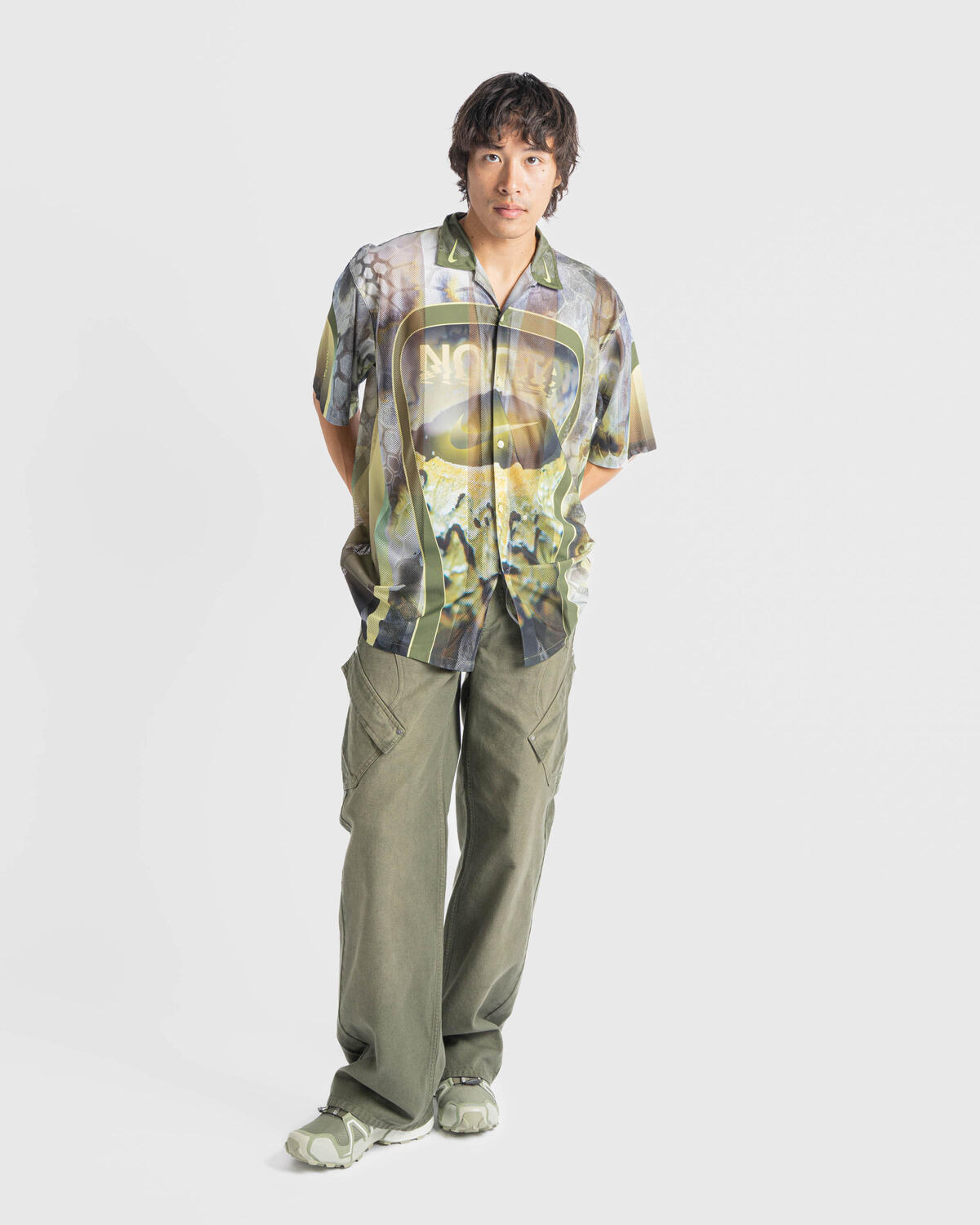 Nike x NOCTA NRG Opal Button Down - Pilgrim/Oil Green/Black - Image 6