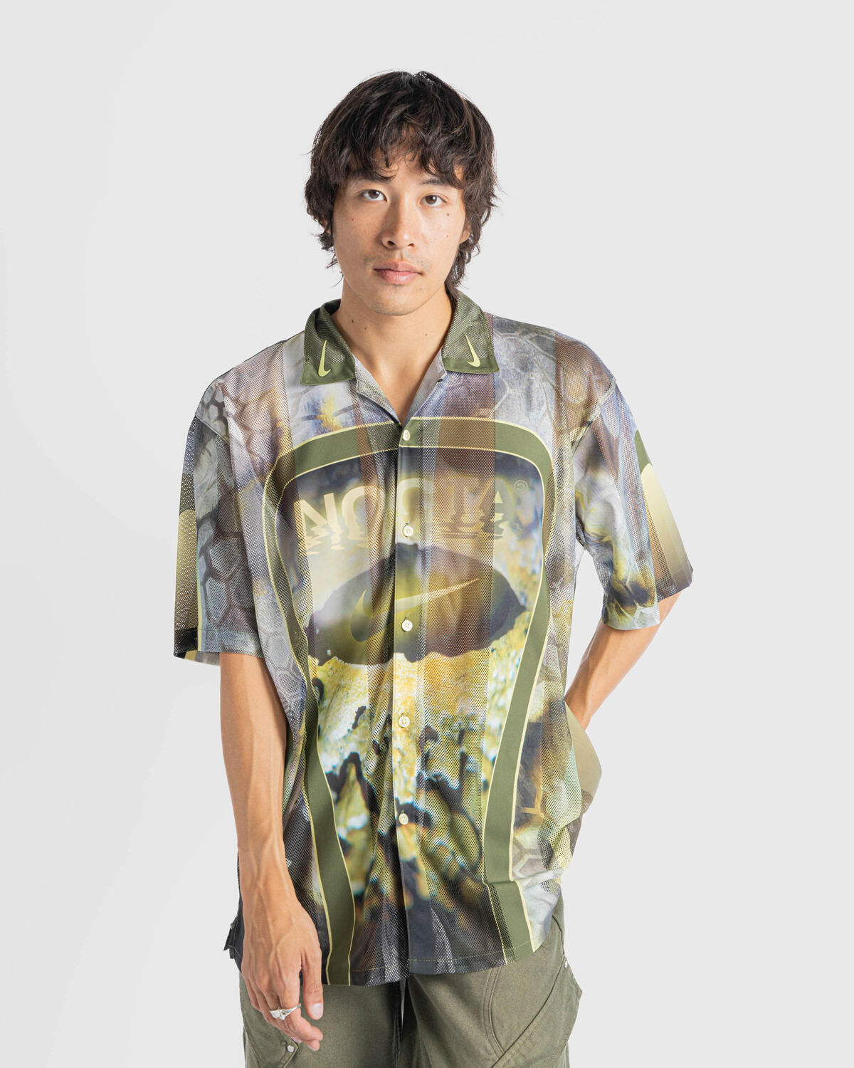 Nike x NOCTA NRG Opal Button Down - Pilgrim/Oil Green/Black - Image 7