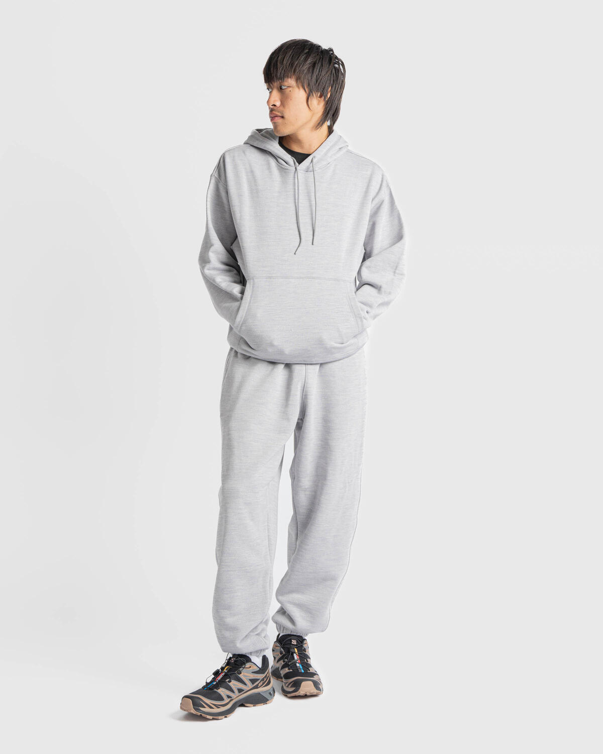 Nike Wool Classics Hoodie Matte Silver/Heather Grey - Image 11