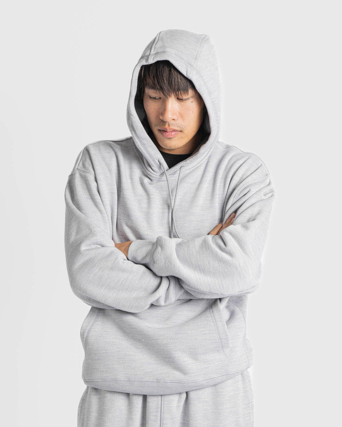 Nike Wool Classics Hoodie Matte Silver/Heather Grey - Image 12