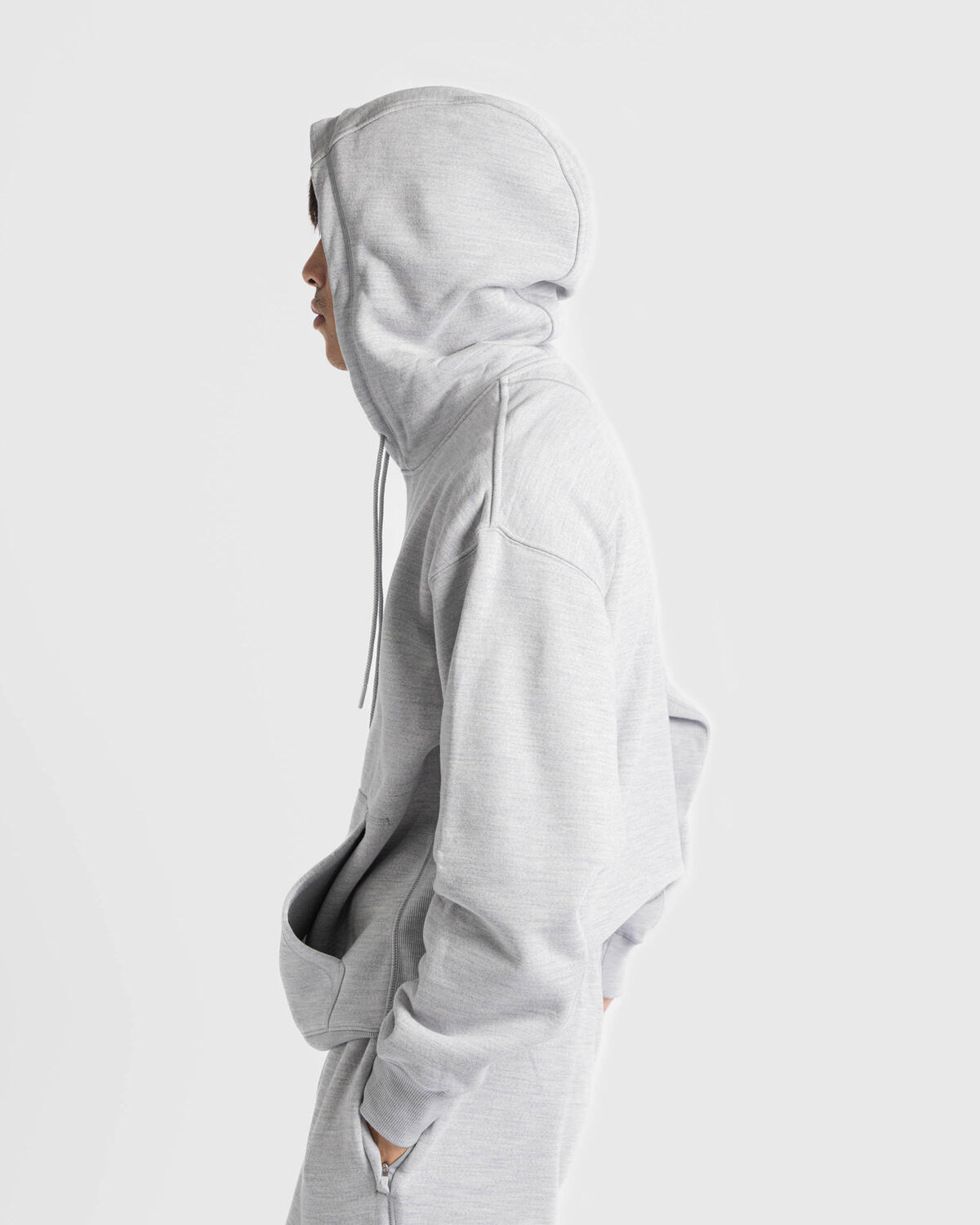 Nike Wool Classics Hoodie Matte Silver/Heather Grey - Image 13