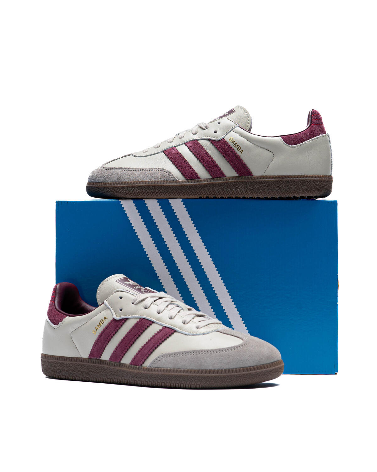 Adidas Samba OG Putty Grey / Maroon - Image 19