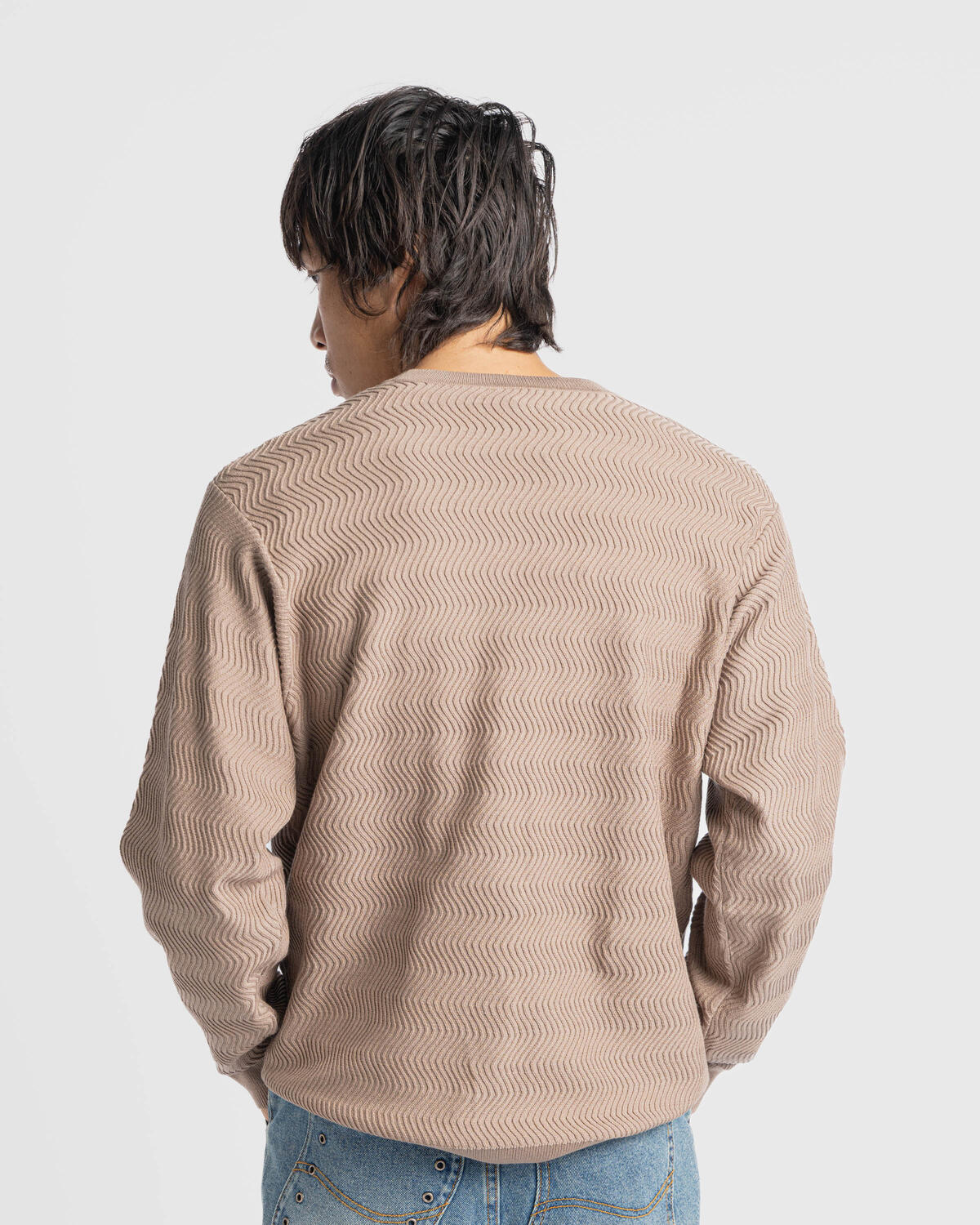 Dime Wave Cable Knit | DIMEFA248TAN | AFEW STORE