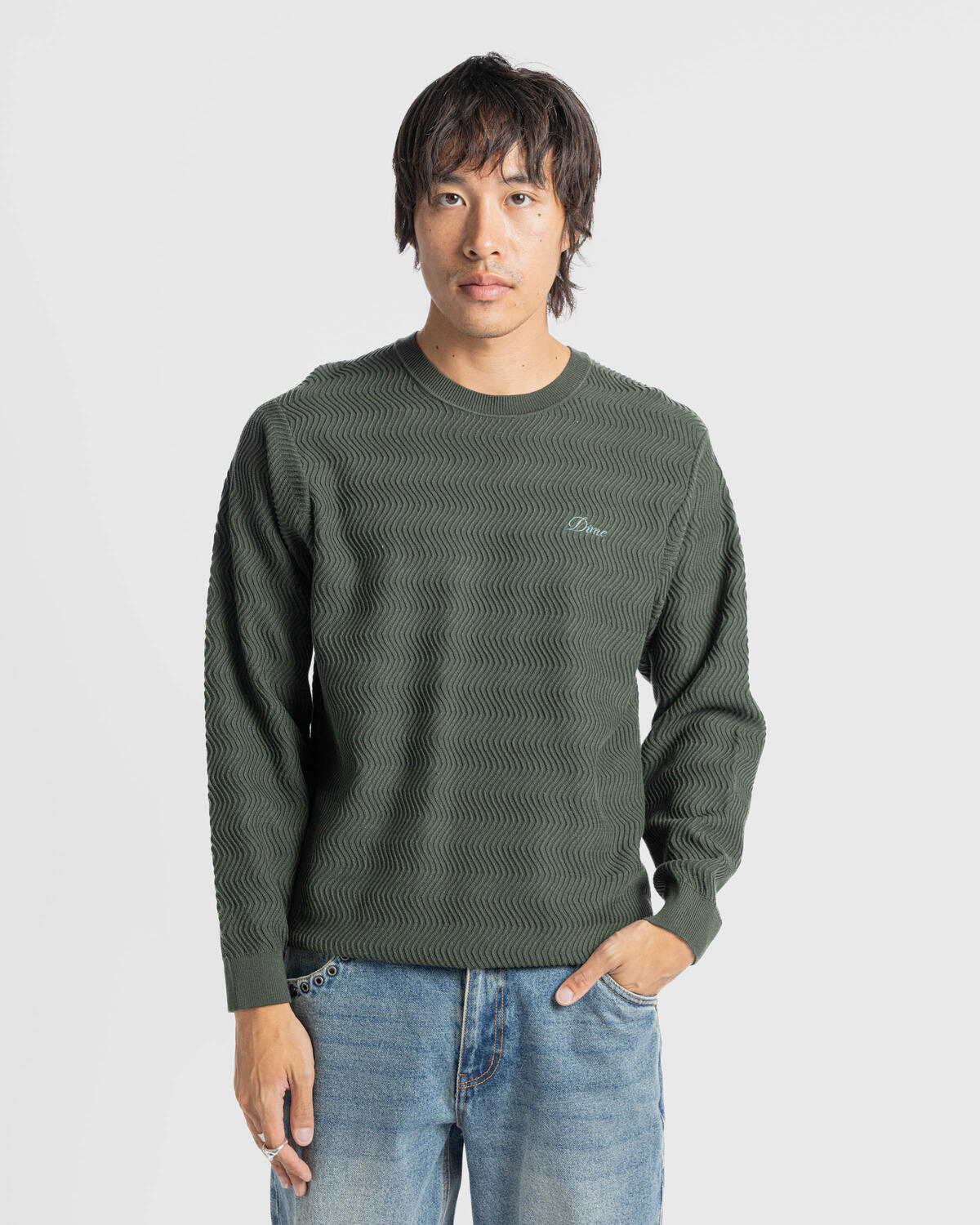 DIME WAVE CABLE KNIT SWEATER コーディュロイ Wave Knit Dime raw 